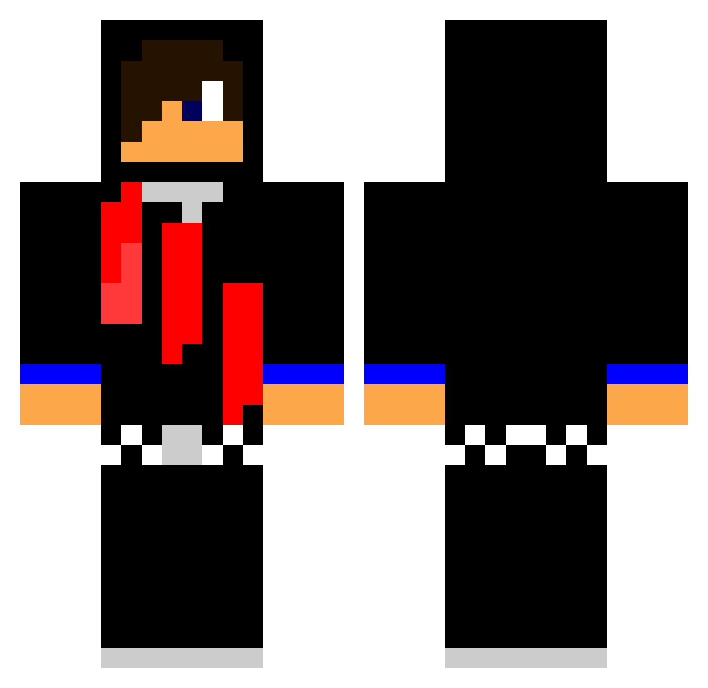 yaYbival Minecraft skin, front and back view