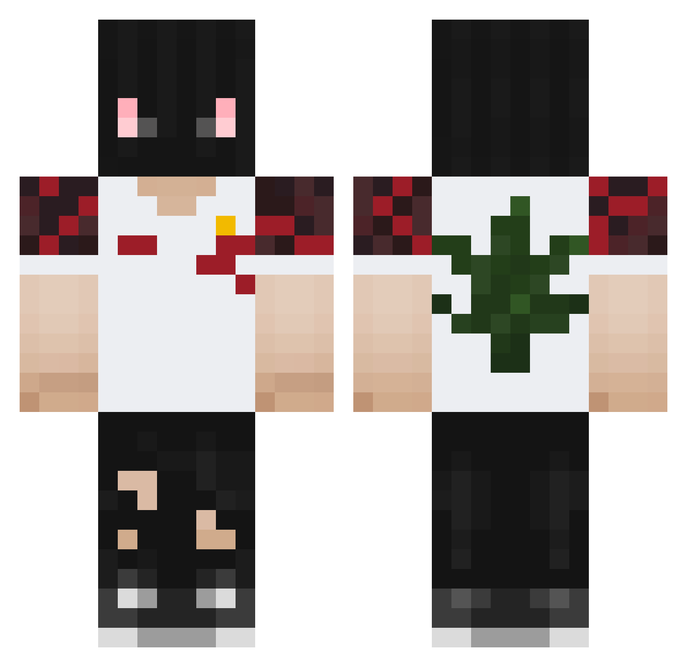 kkaze_69 Minecraft skin, front and back view