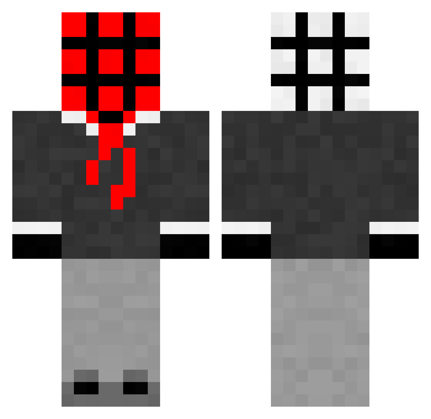 JRJ22 Minecraft skin, front and back view