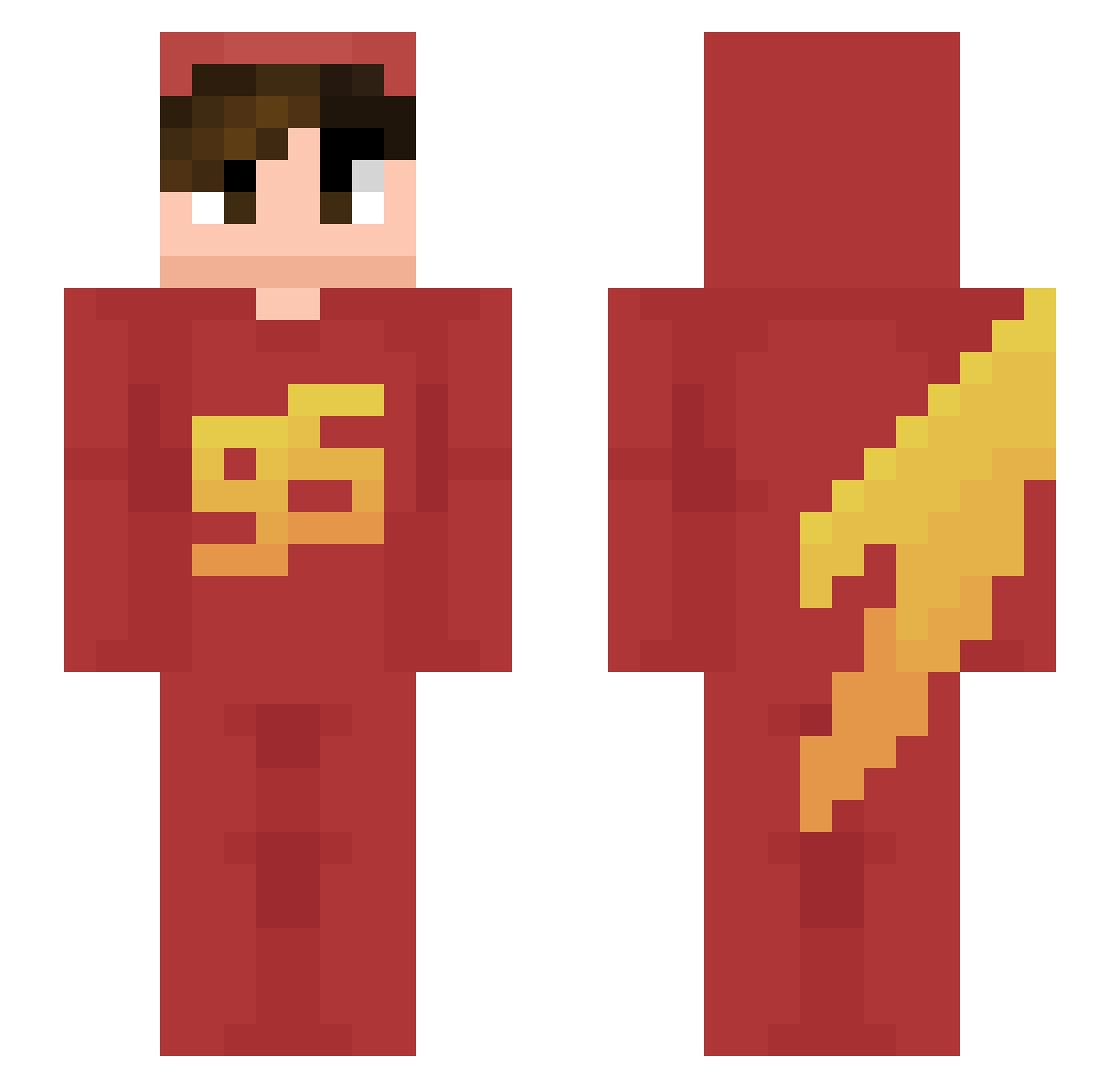 Baconator011 Minecraft skin, front and back view