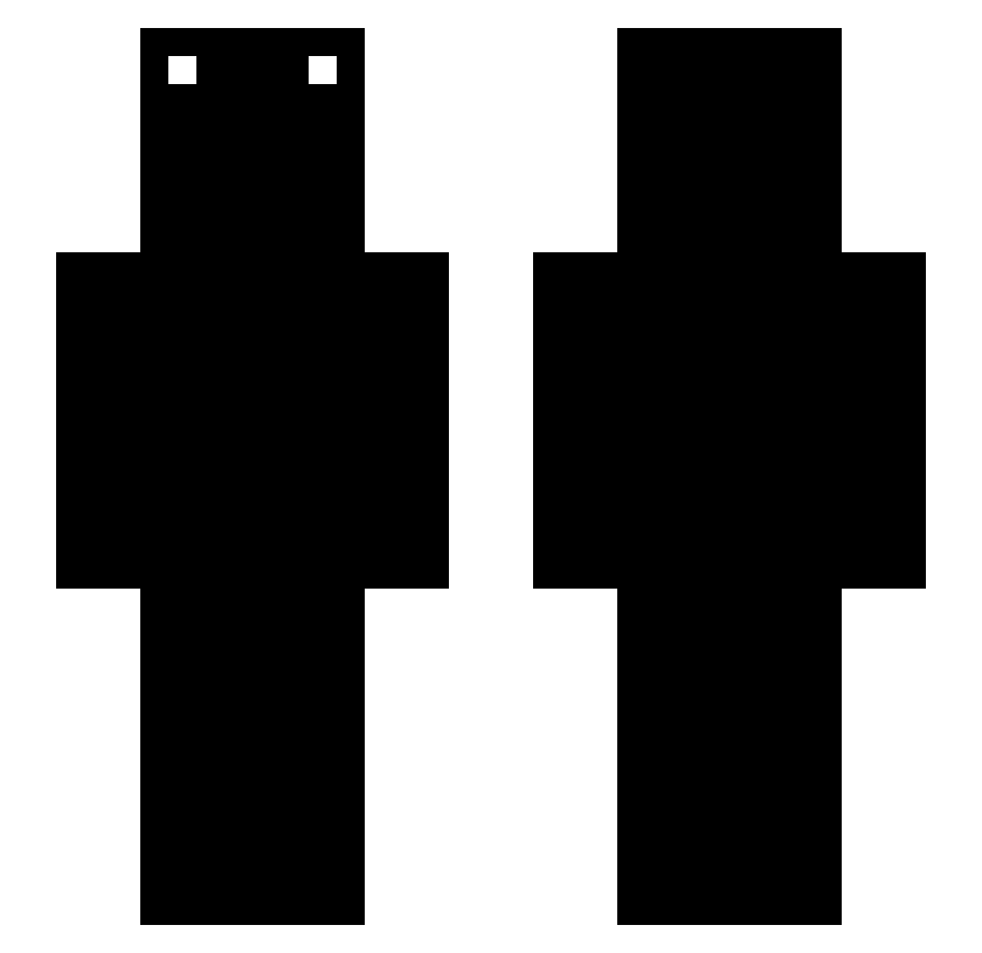 X630 Minecraft skin, front and back view