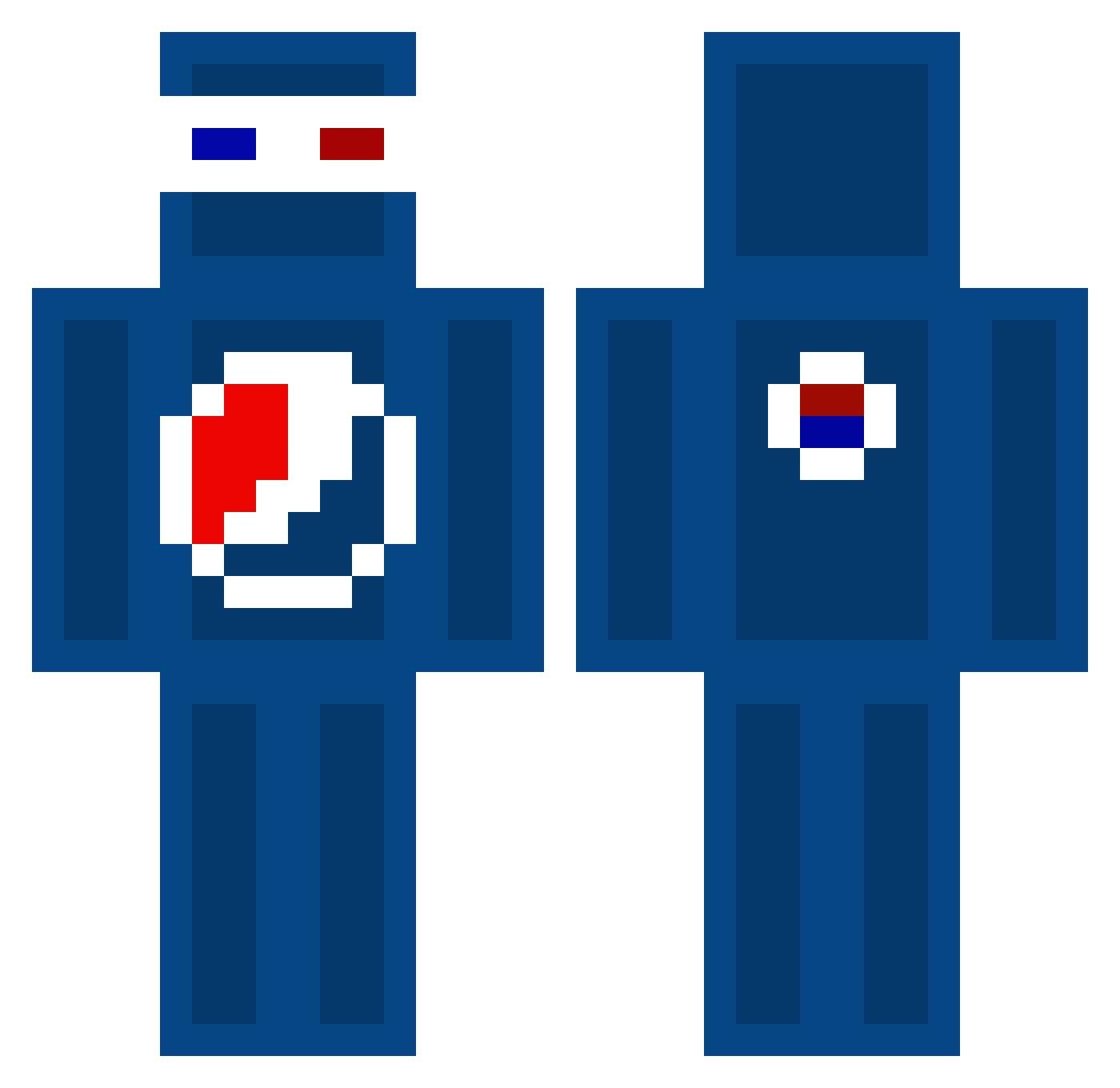 putin88xx1 Minecraft skin, front and back view