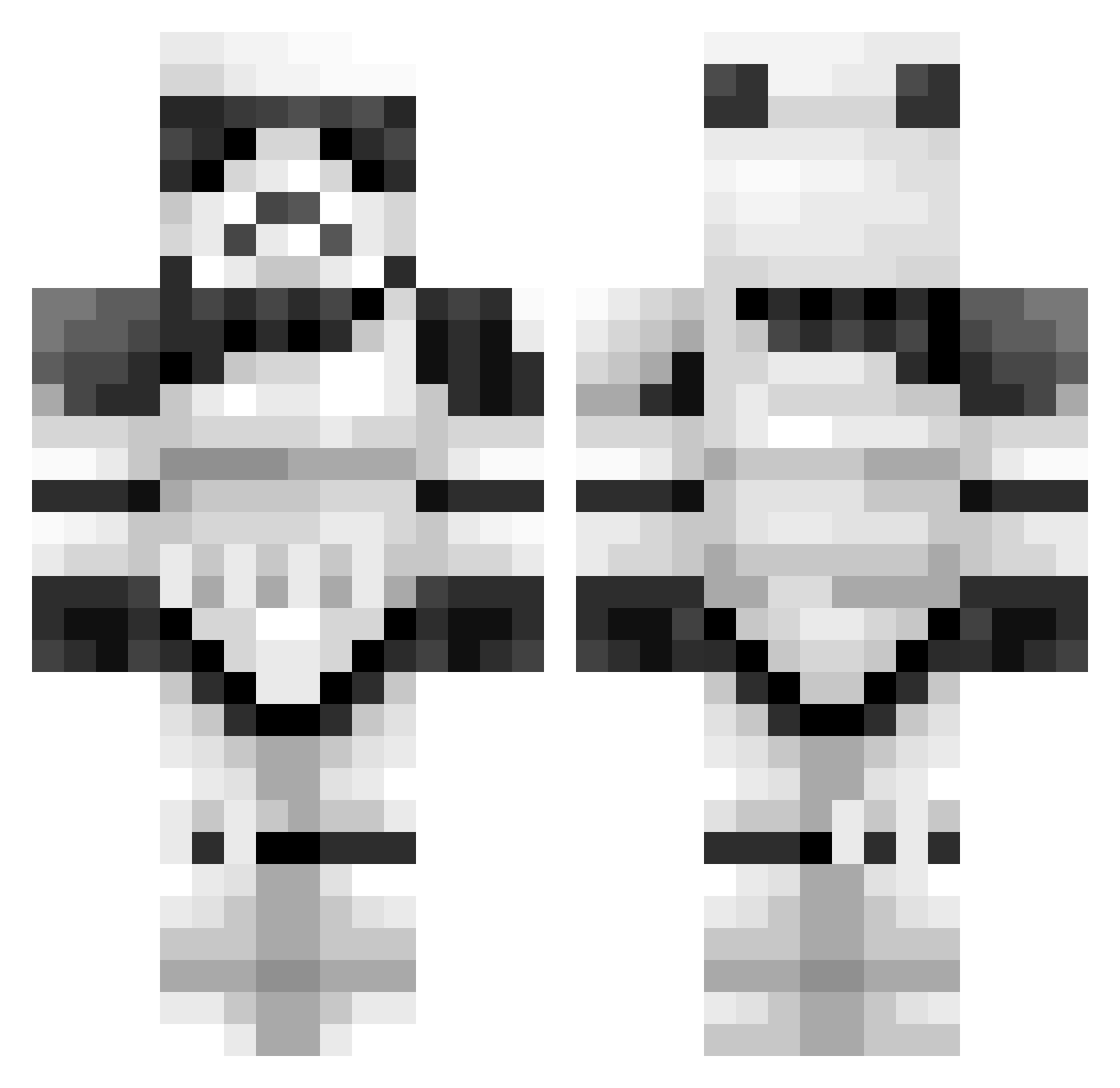 OstryKutas Minecraft skin, front and back view