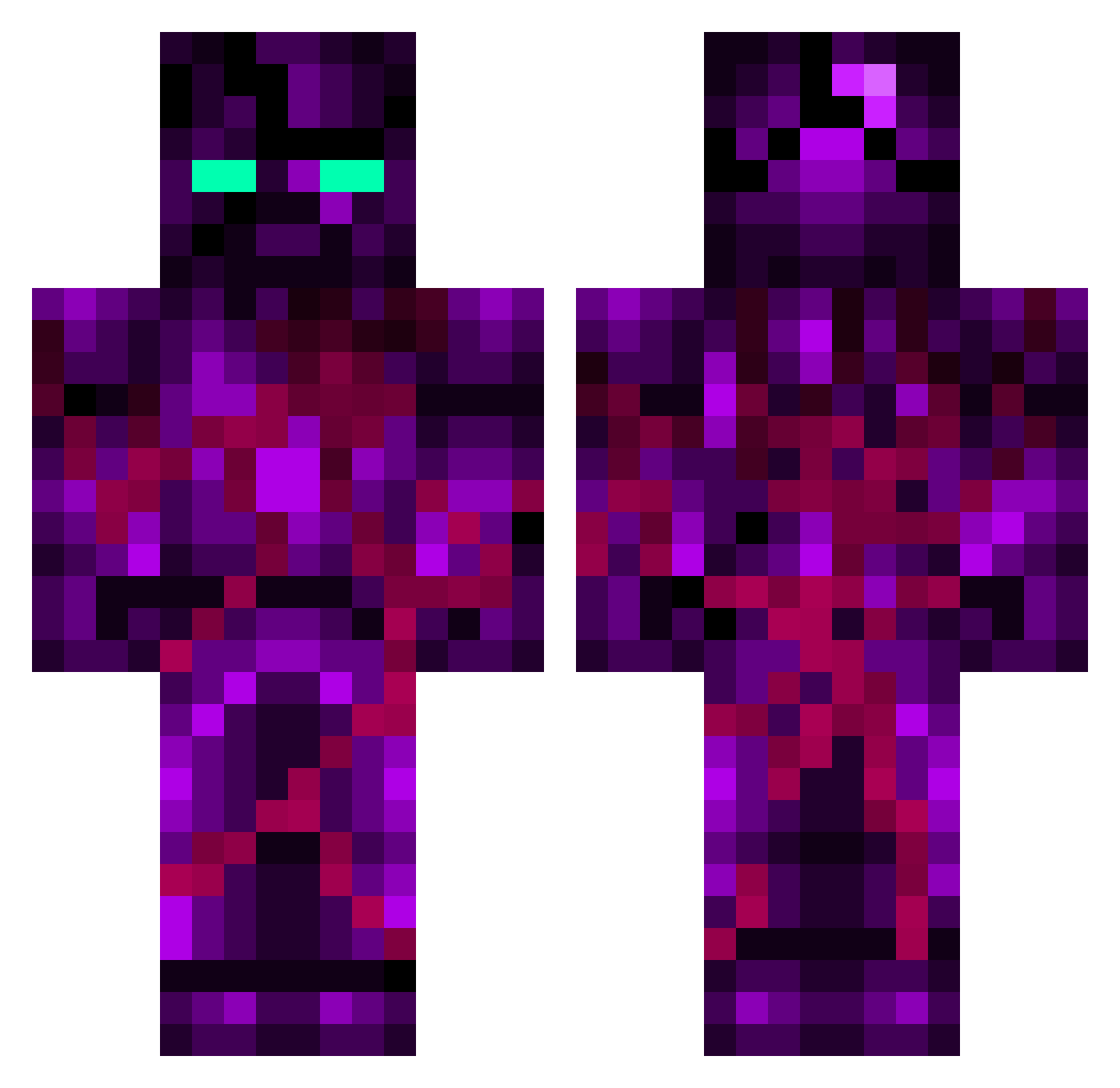 addelind96 Minecraft skin, front and back view