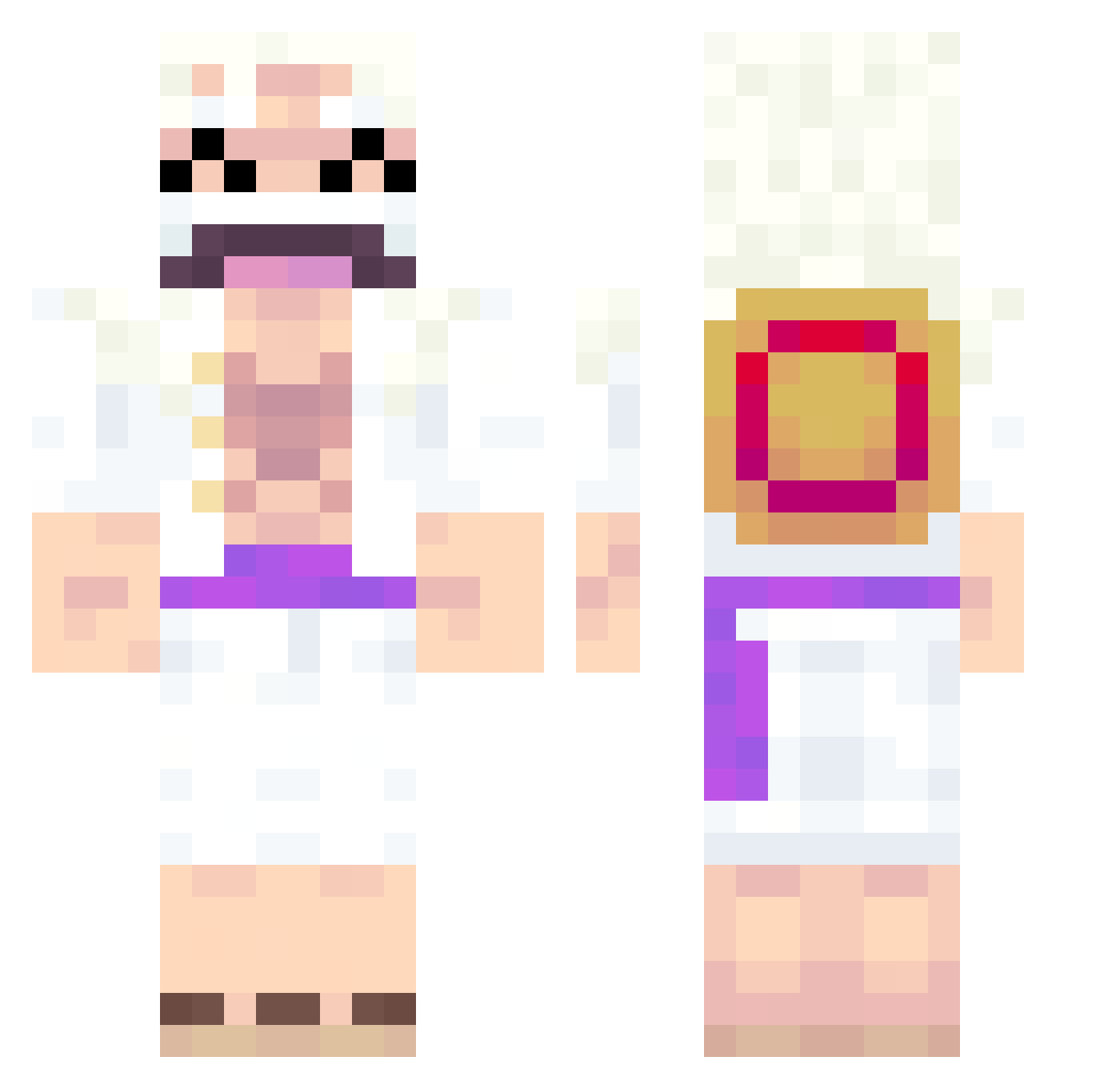 PaiGMMO Minecraft skin, front and back view