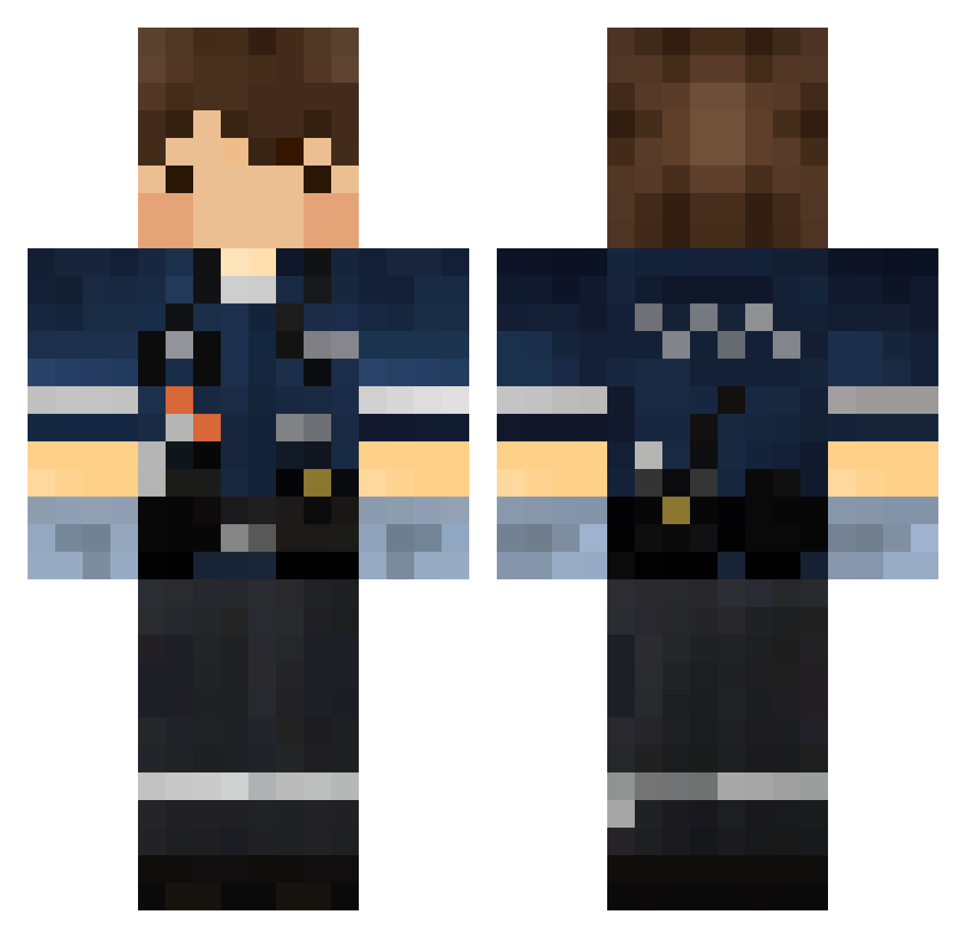 sumpero Minecraft skin, front and back view