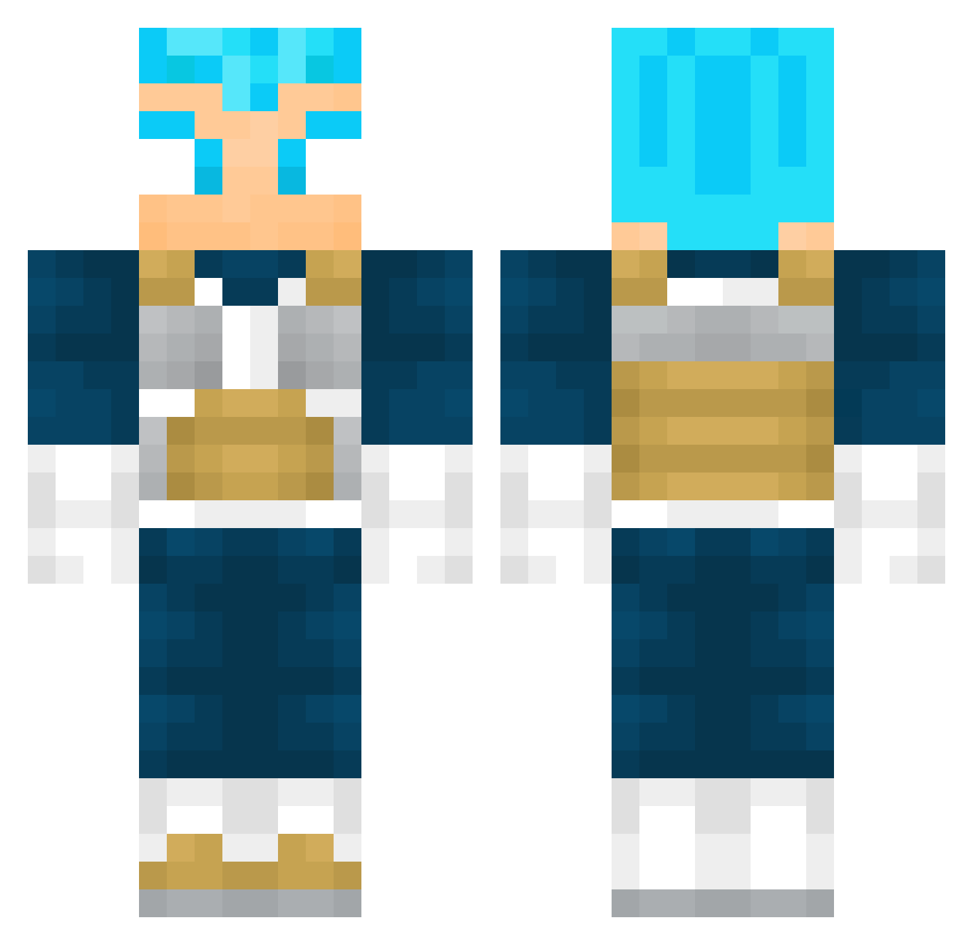 Neikito_ Minecraft skin, front and back view