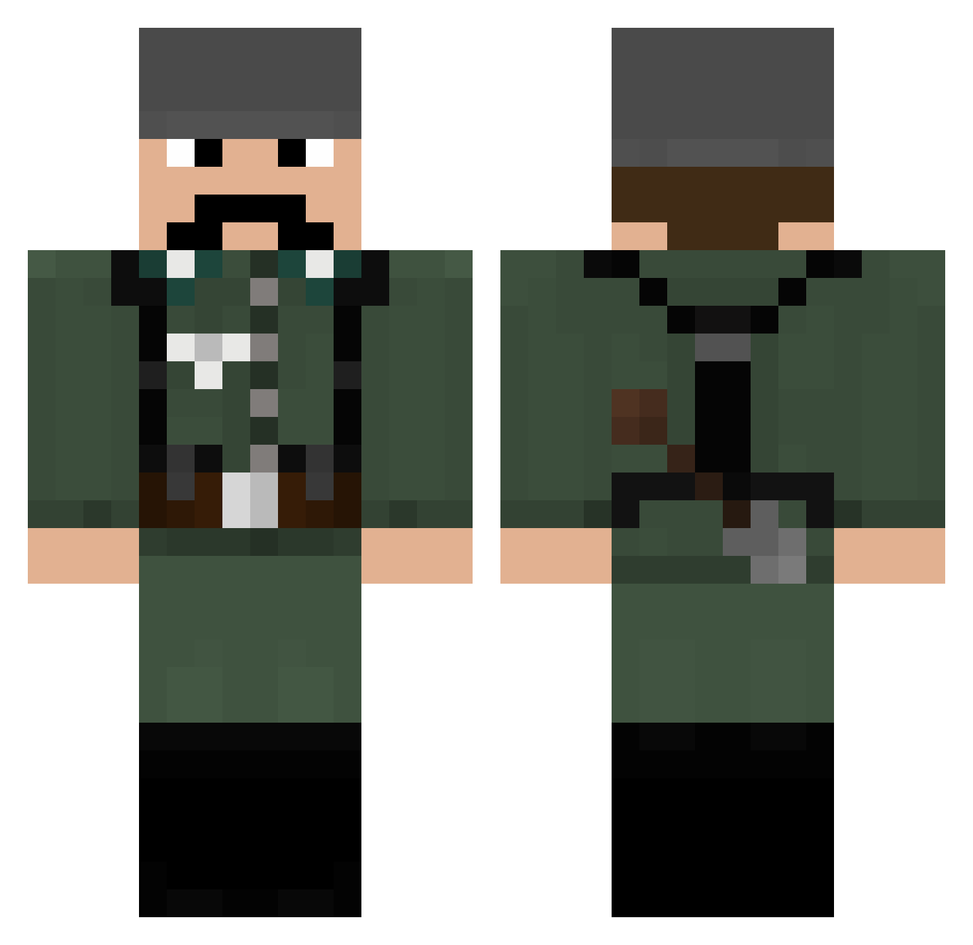gruby_papiez2137 Minecraft skin, front and back view