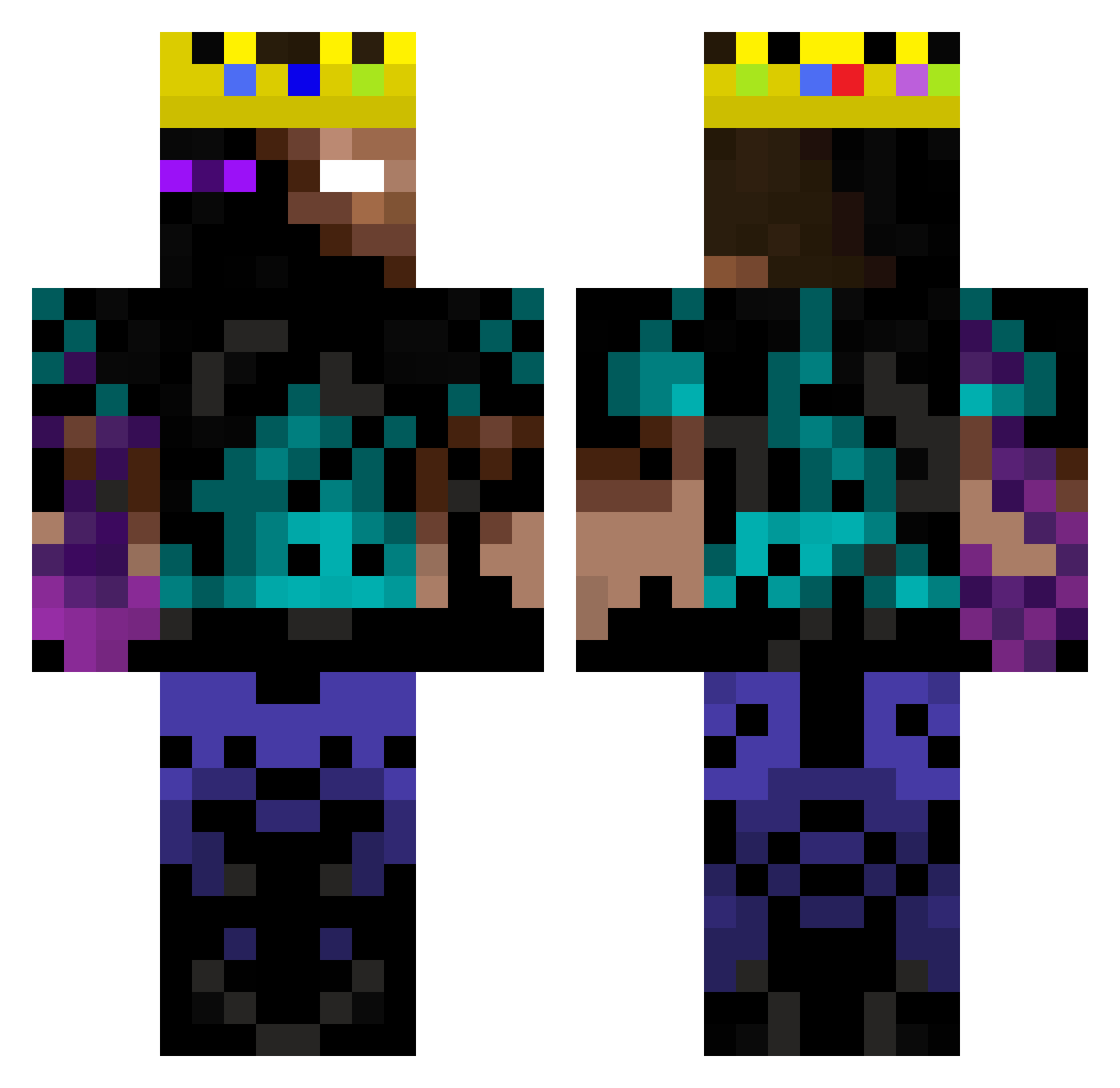 Mcraft1977 Minecraft skin, front and back view