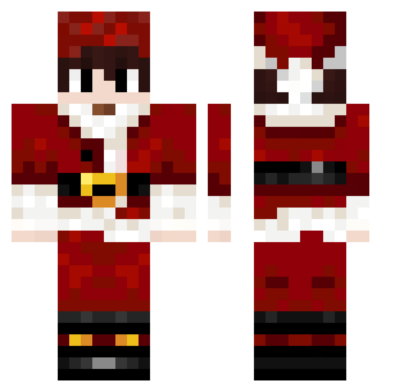 Santa_DIOR_R Minecraft skin, front and back view