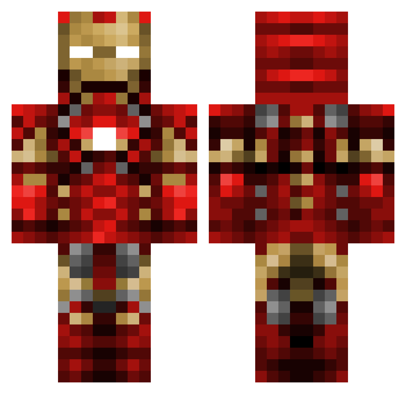 Dvivon Minecraft skin, front and back view