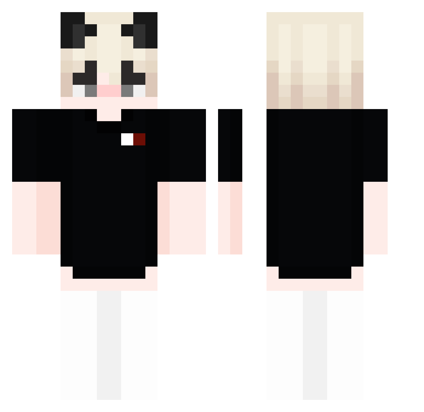 oqUki Minecraft skin, front and back view