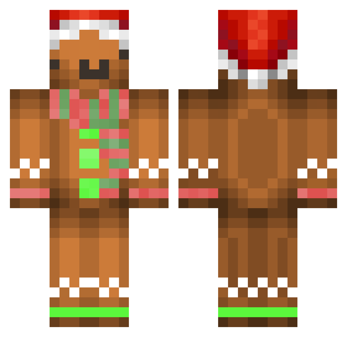 uranosch Minecraft skin, front and back view