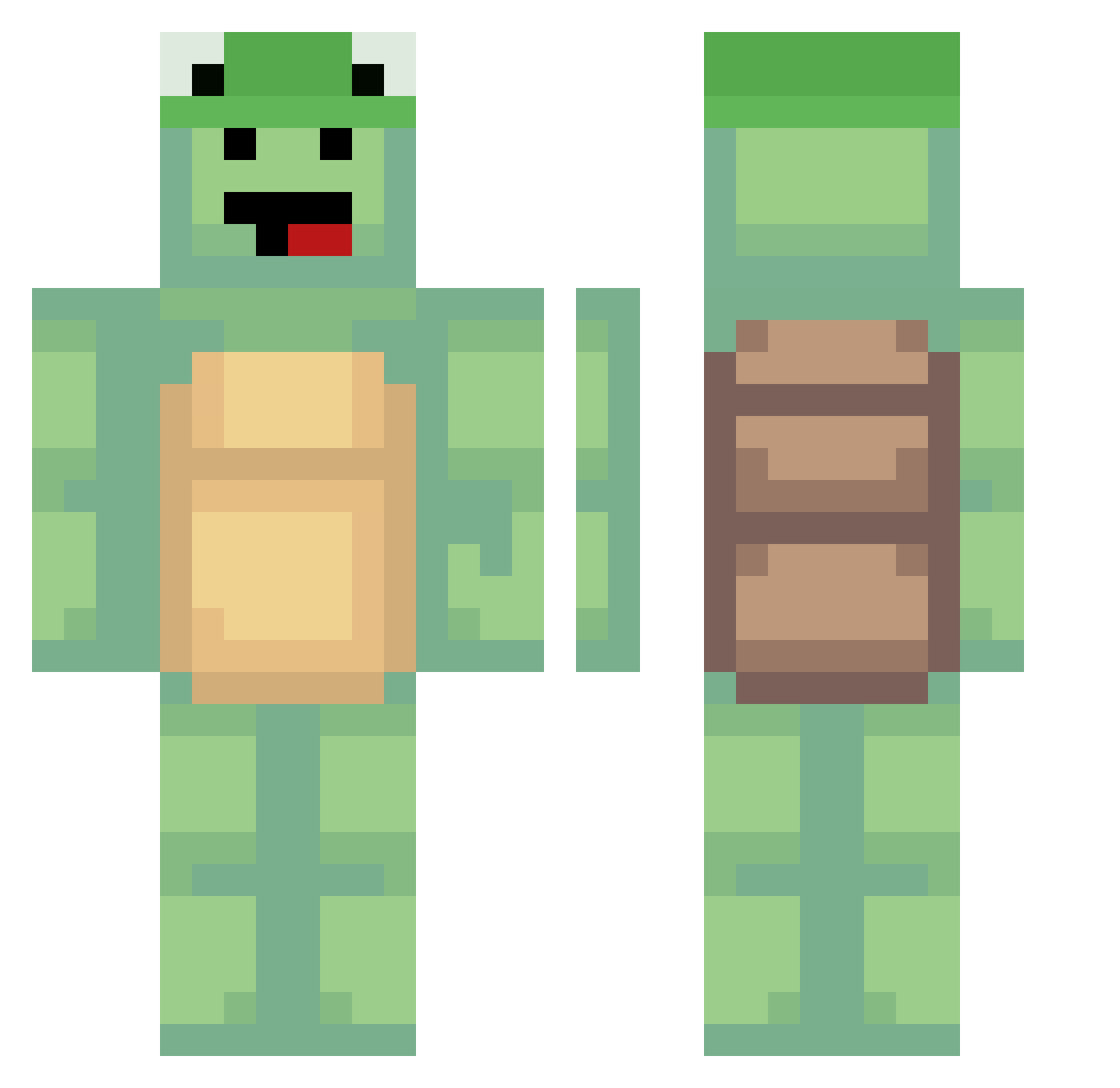 AndyThat1Guy Minecraft skin, front and back view