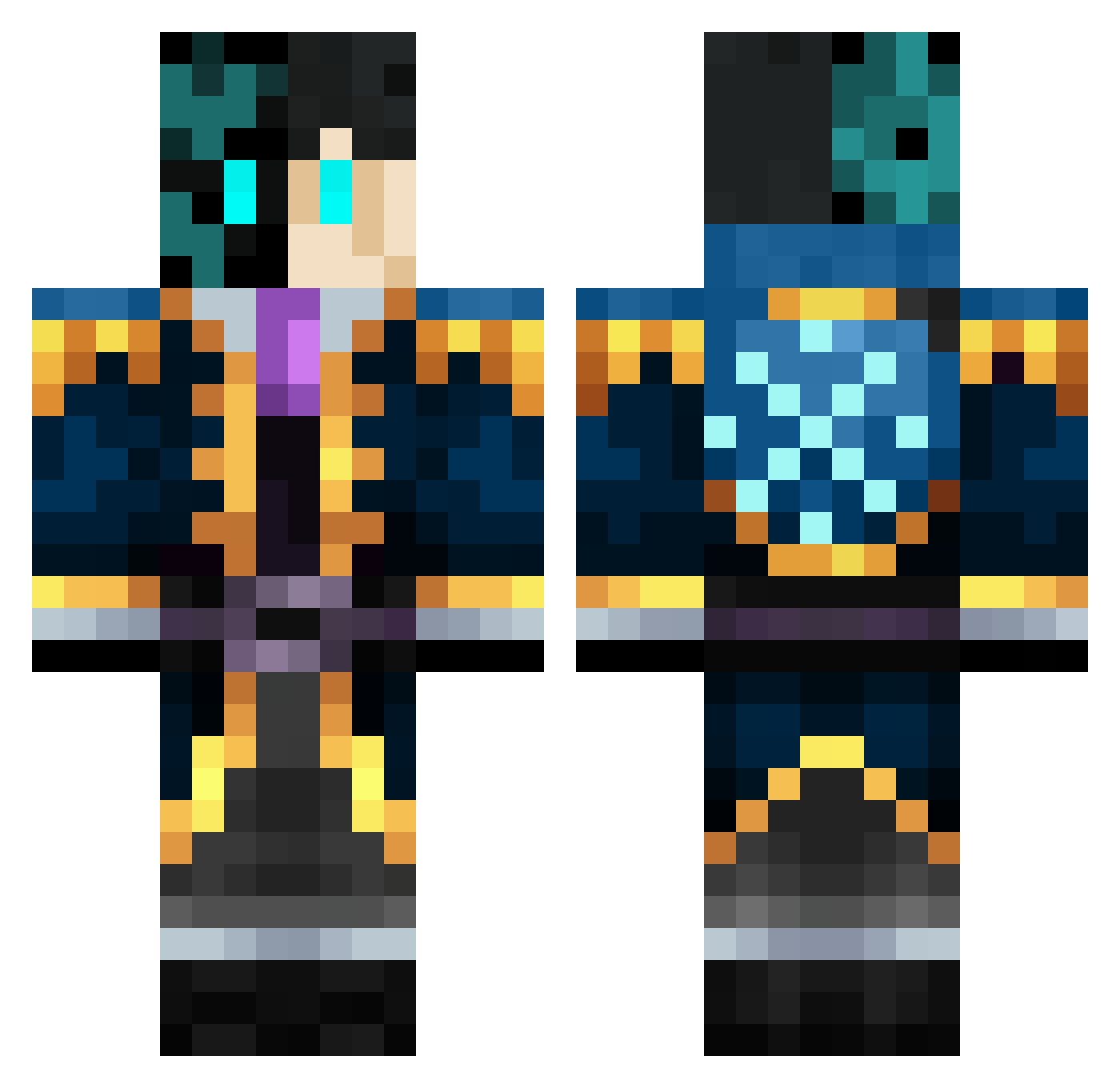mclovin5637 Minecraft skin, front and back view