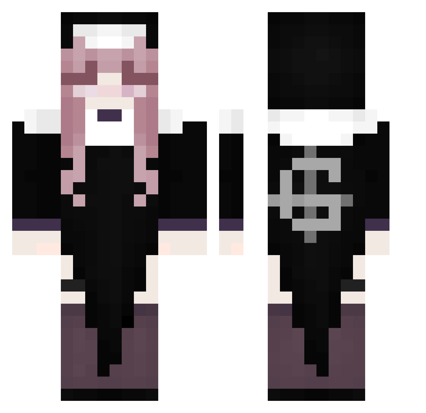 Borore Minecraft skin, front and back view