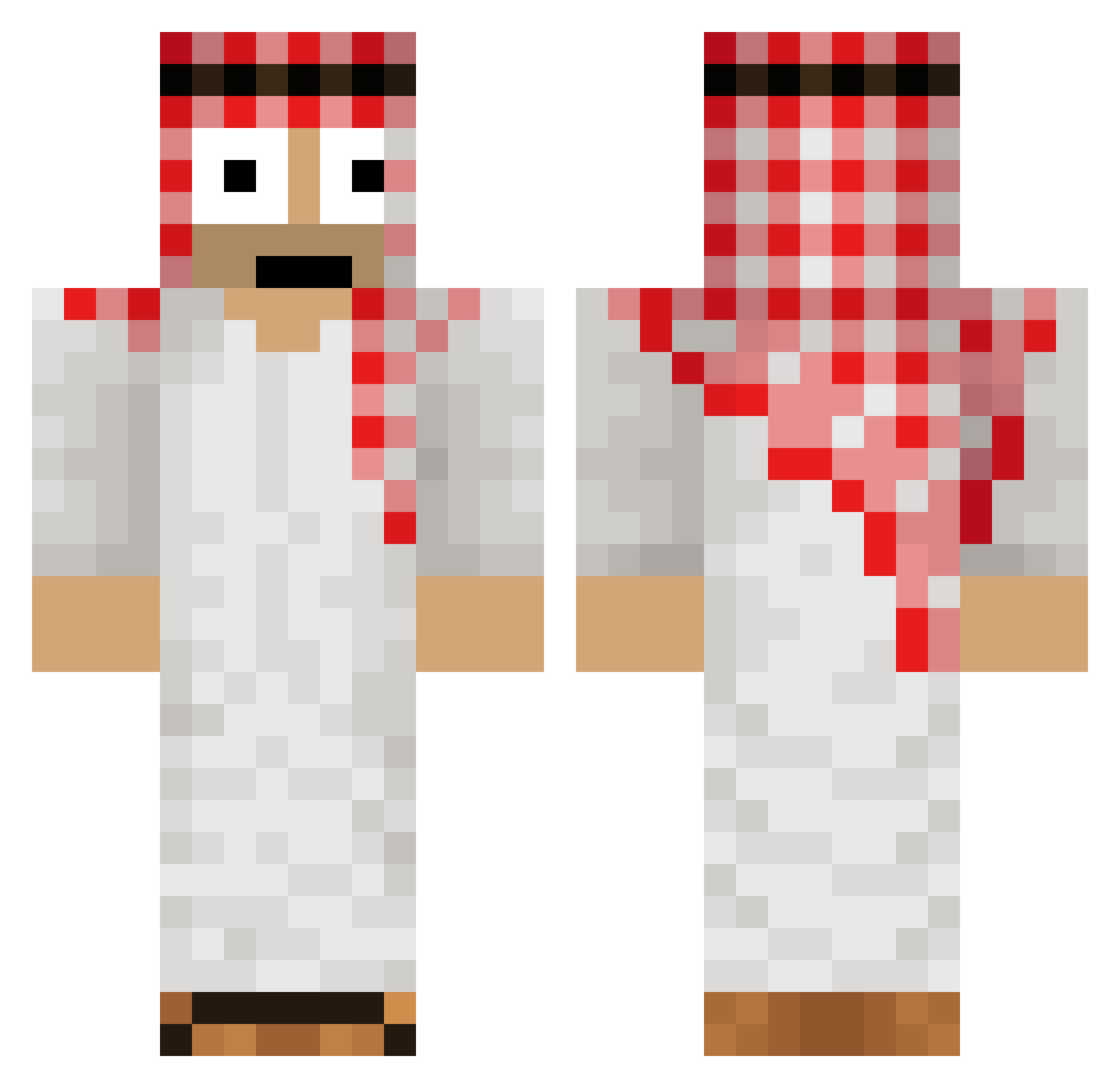 Thxghs Minecraft skin, front and back view