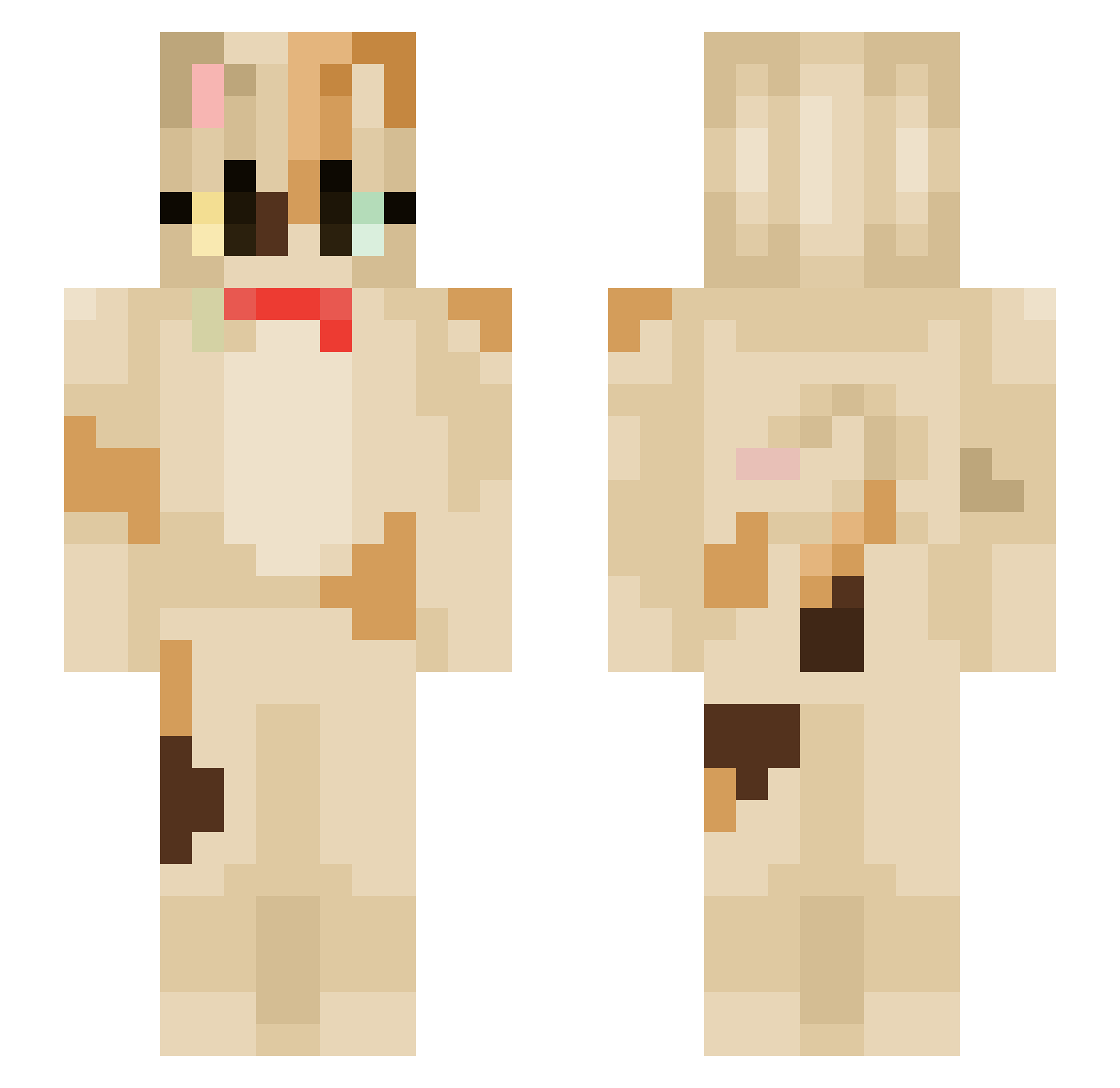 sddaadds Minecraft skin, front and back view