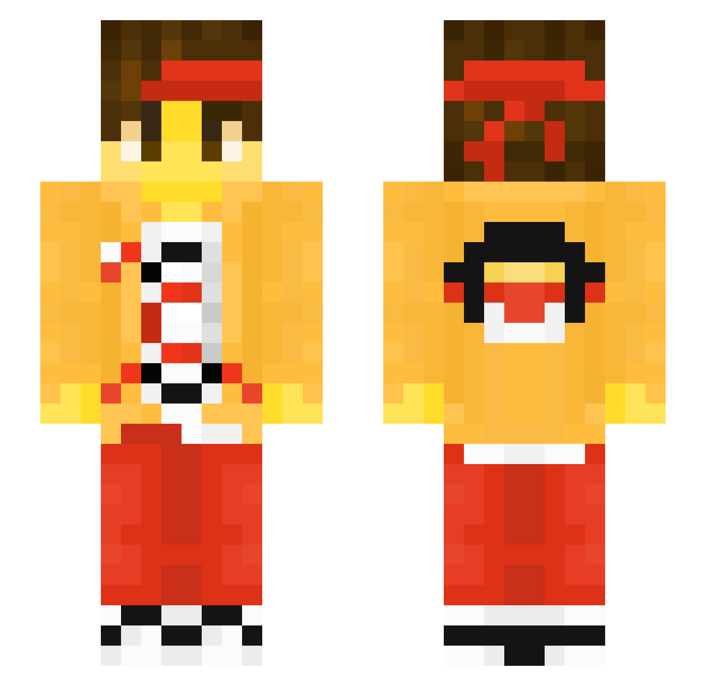 Your_Tommy Minecraft skin, front and back view