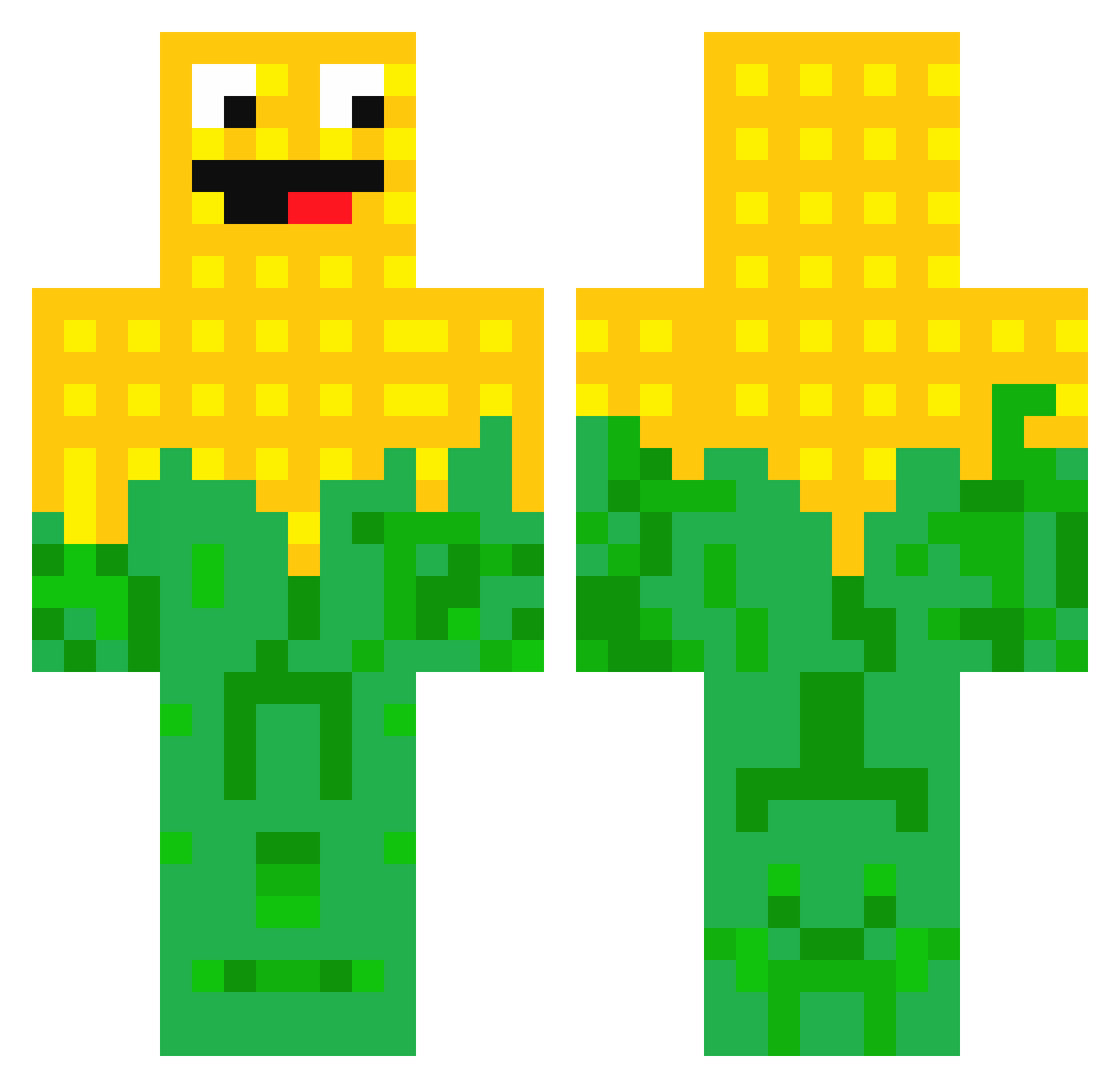 A1Lolo Minecraft skin, front and back view