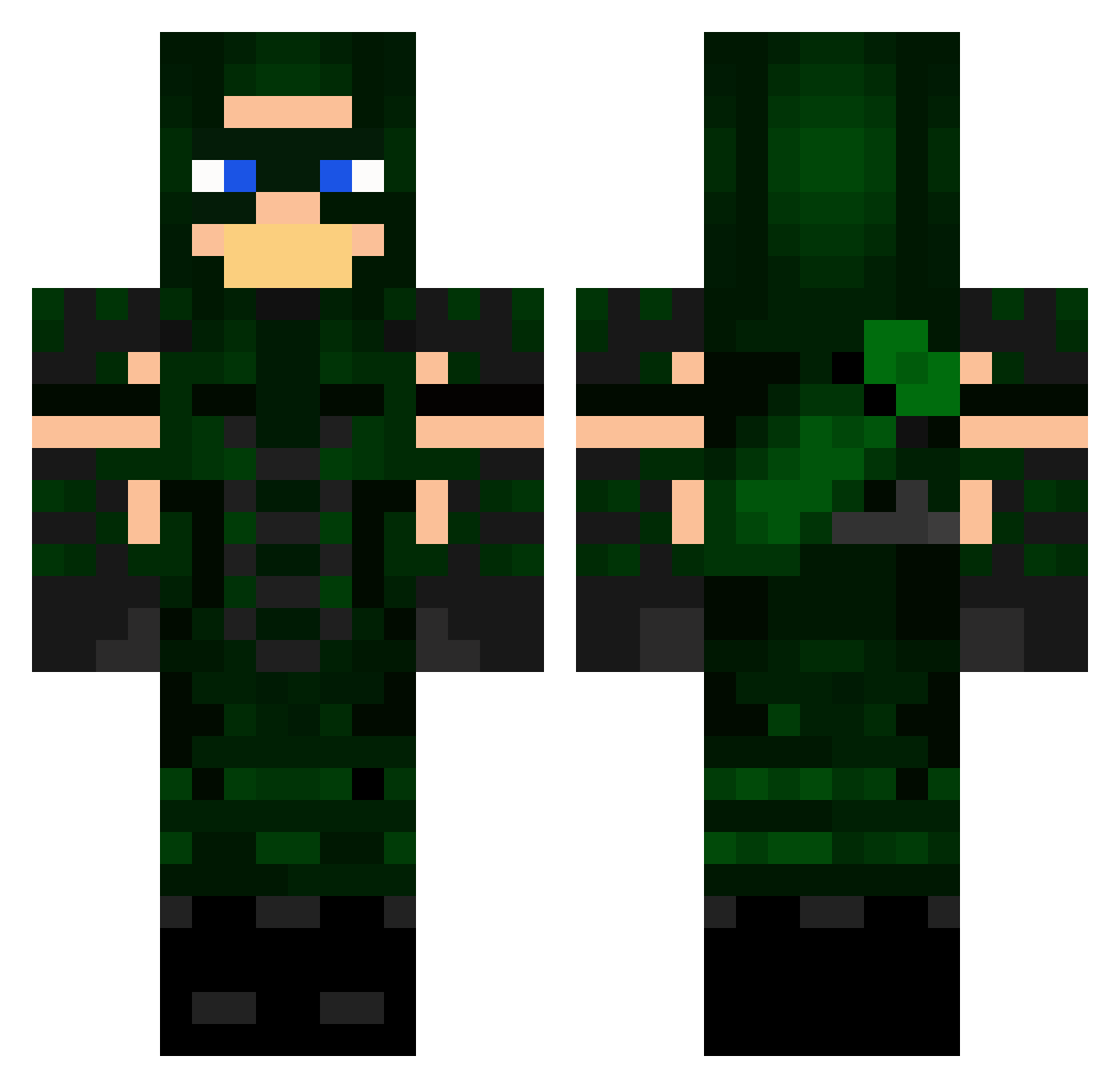 magnimarve Minecraft skin, front and back view