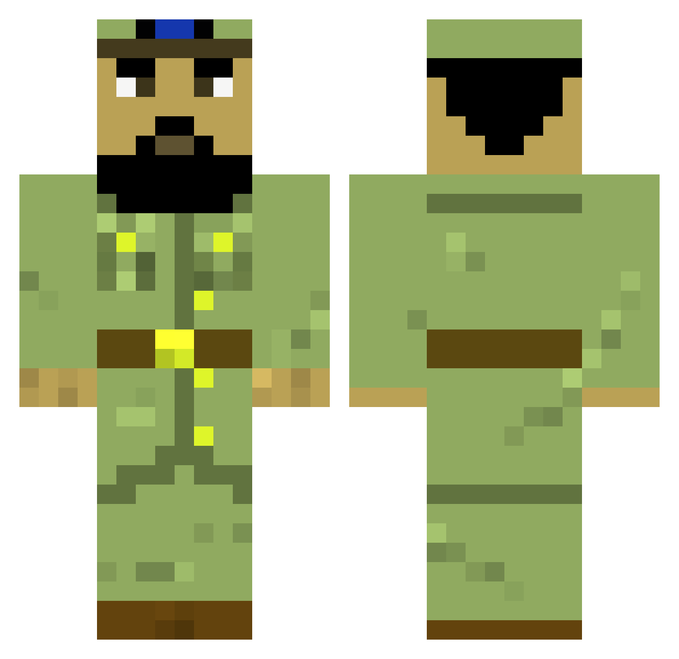 Monke98_ Minecraft skin, front and back view