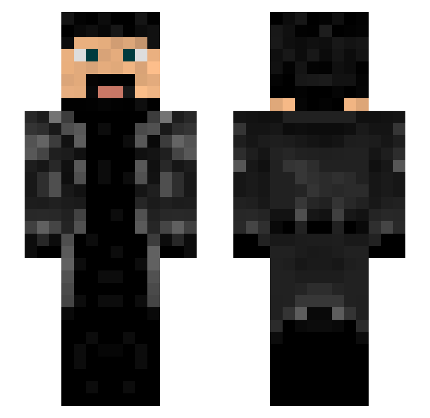 Velandor Minecraft skin, front and back view