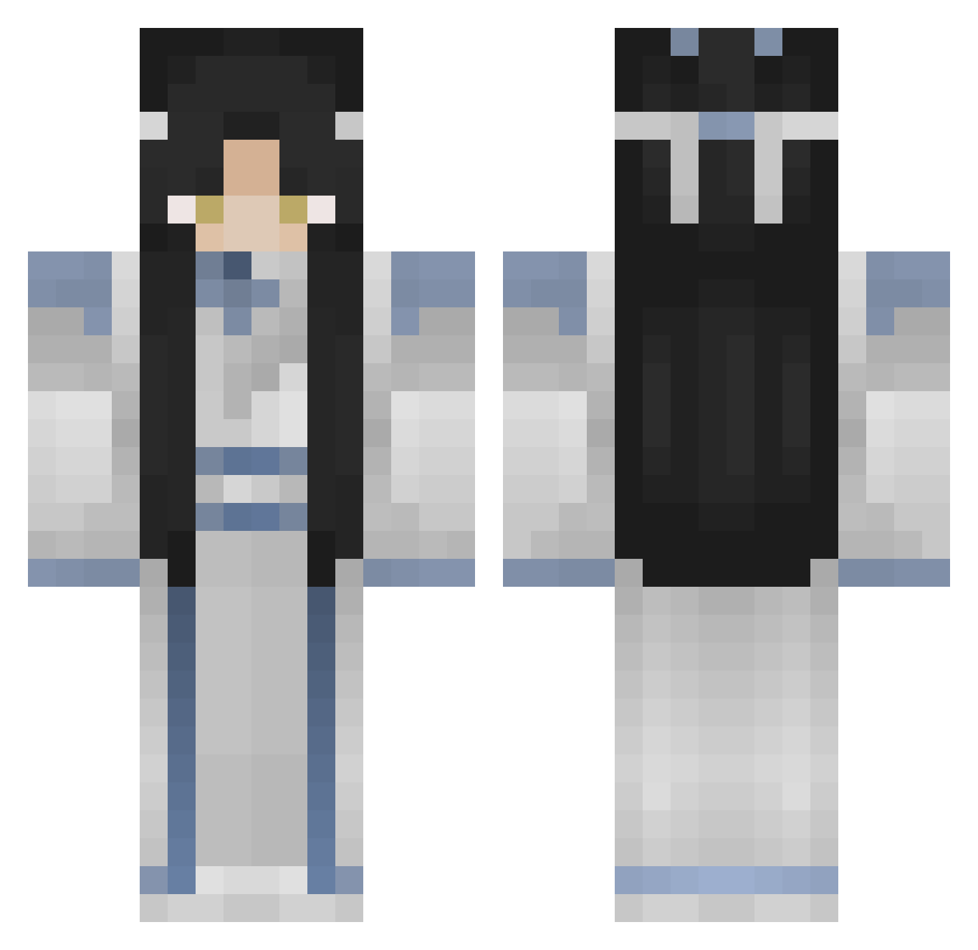 Sardonic Minecraft skin, front and back view