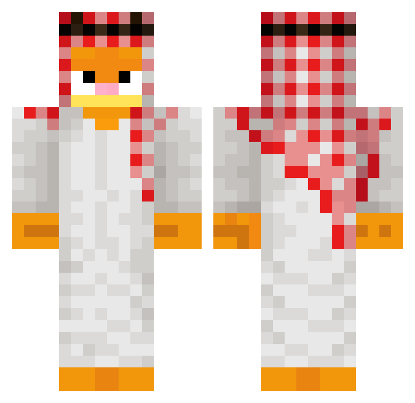 KrustyNutty Minecraft skin, front and back view