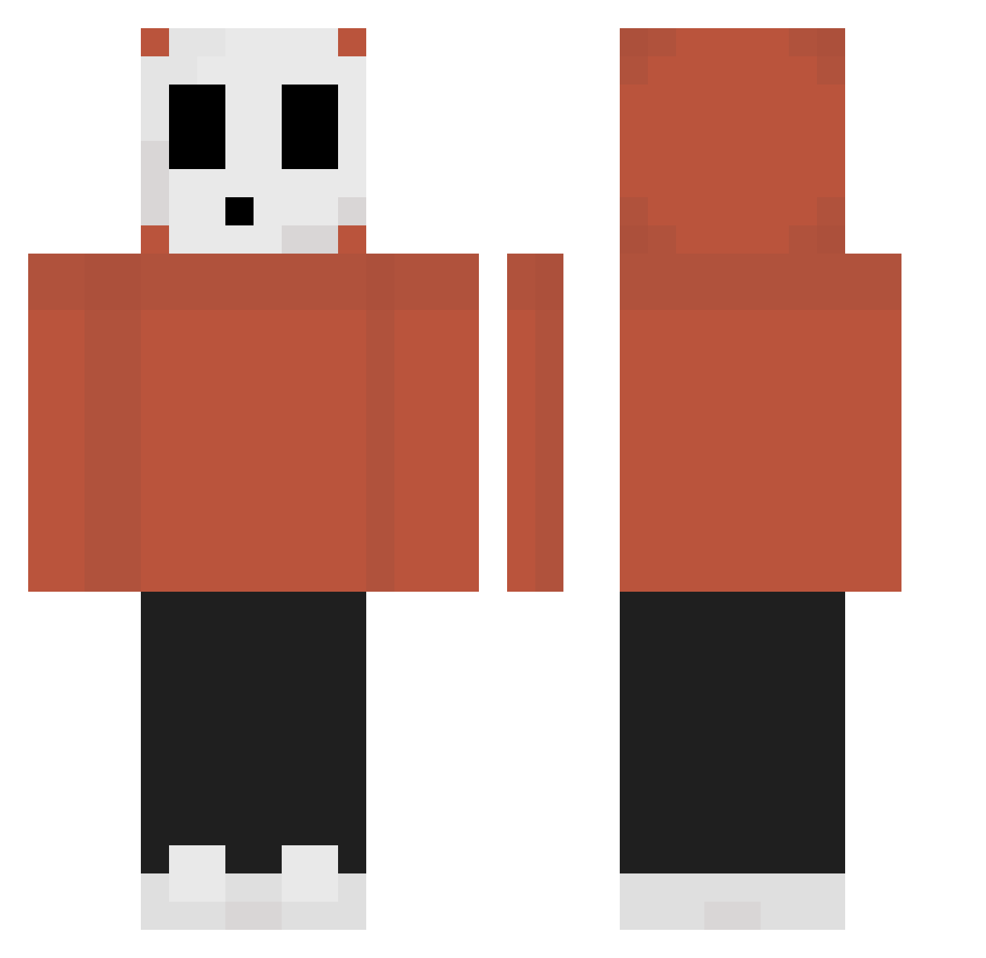 Twiggy2Times Minecraft skin, front and back view