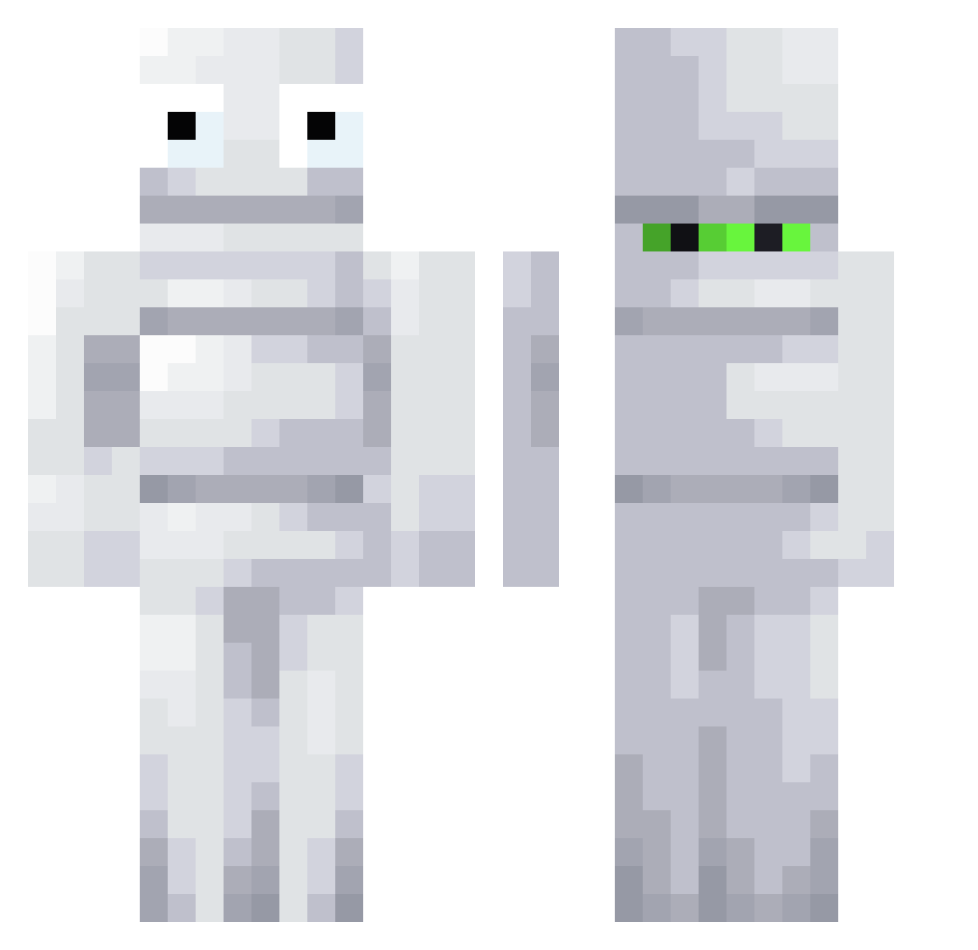 weeties Minecraft skin, front and back view