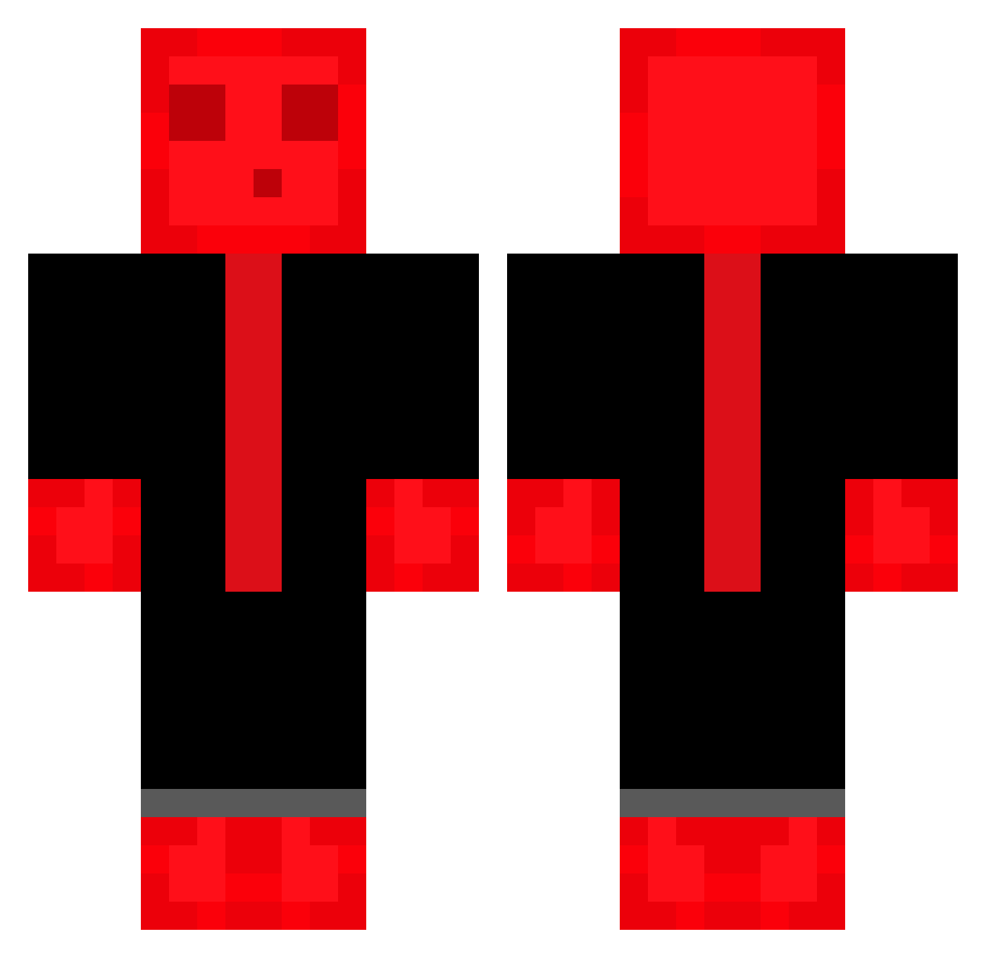 Techn9zone Minecraft skin, front and back view