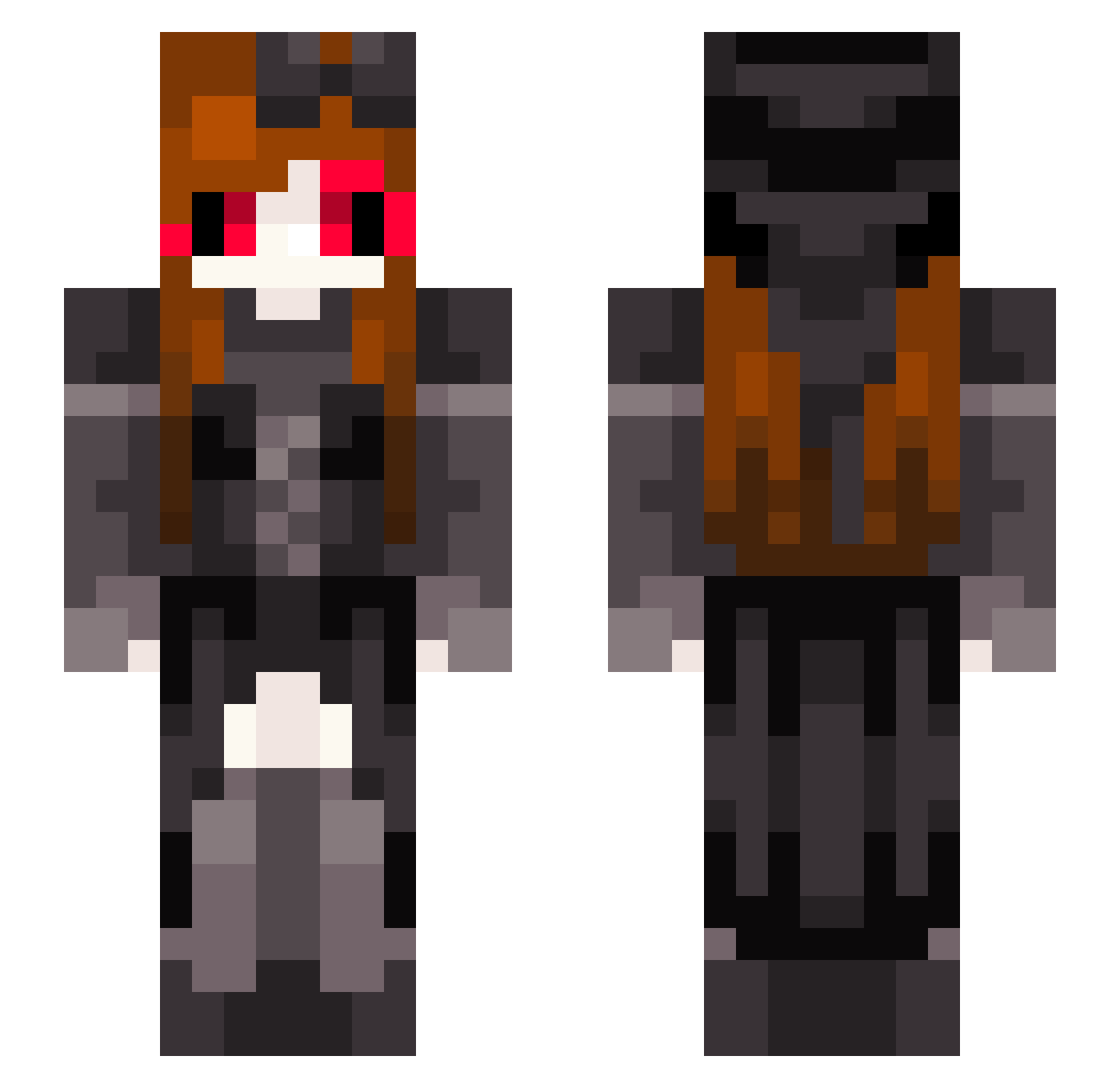 Sand_Pyepi Minecraft skin, front and back view