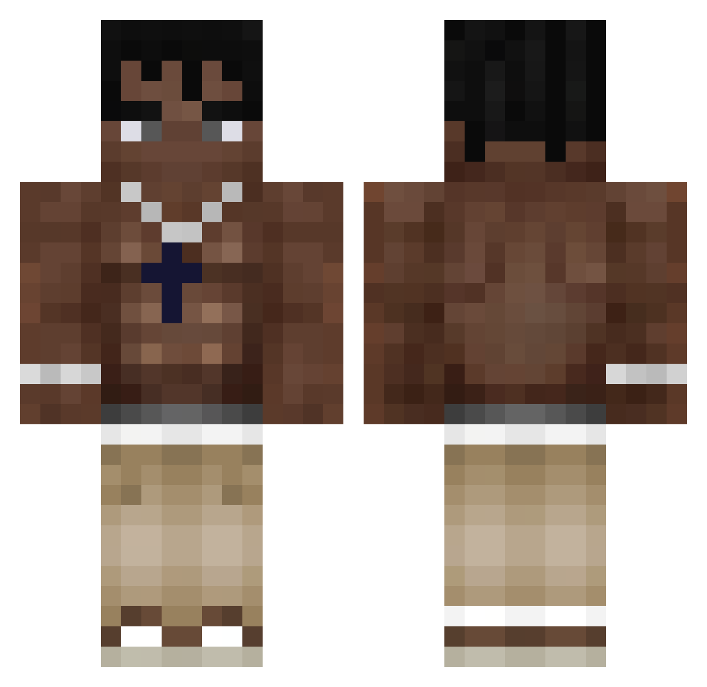Shallabaiss Minecraft skin, front and back view