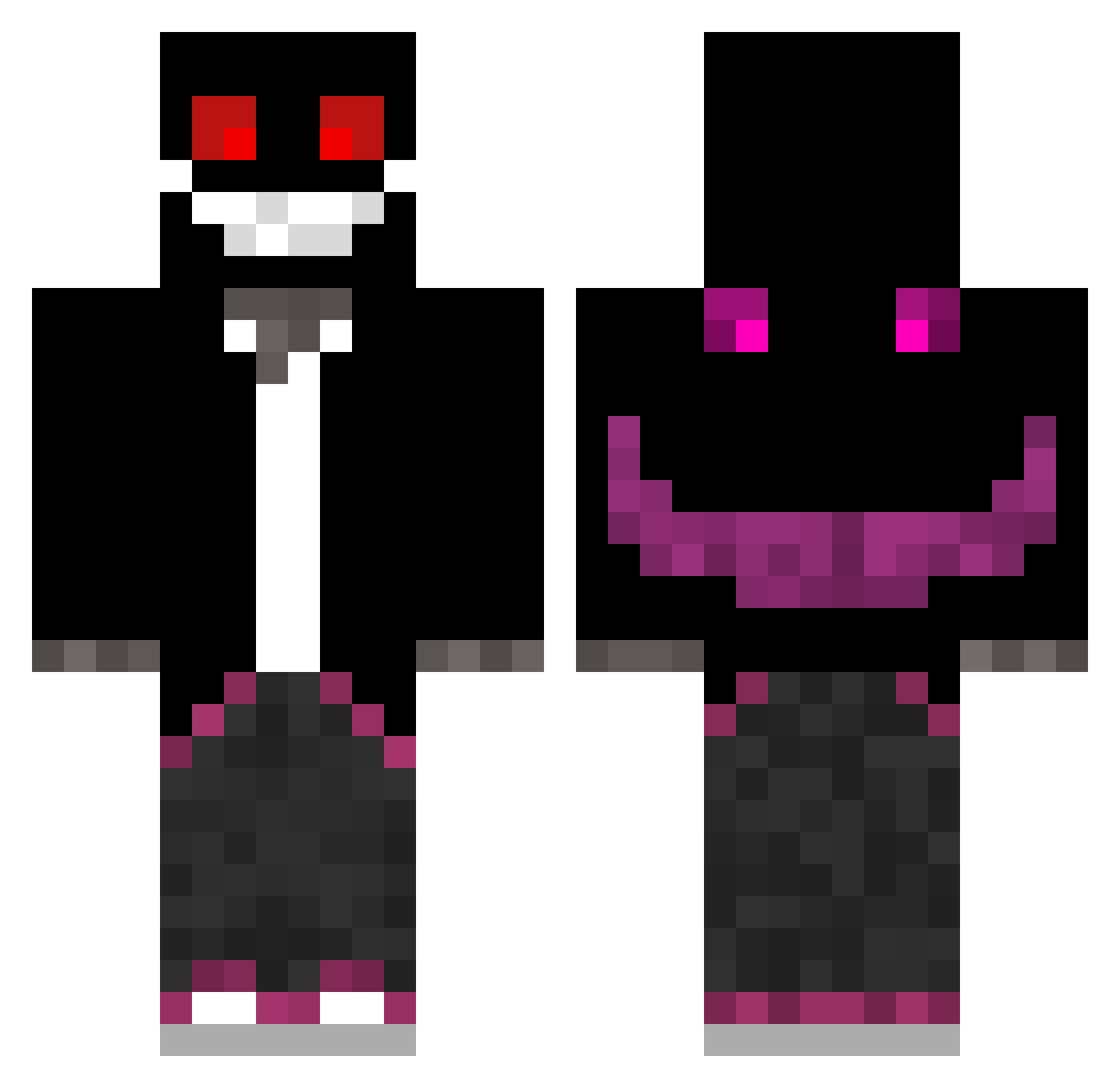 Smiley1467 Minecraft skin, front and back view