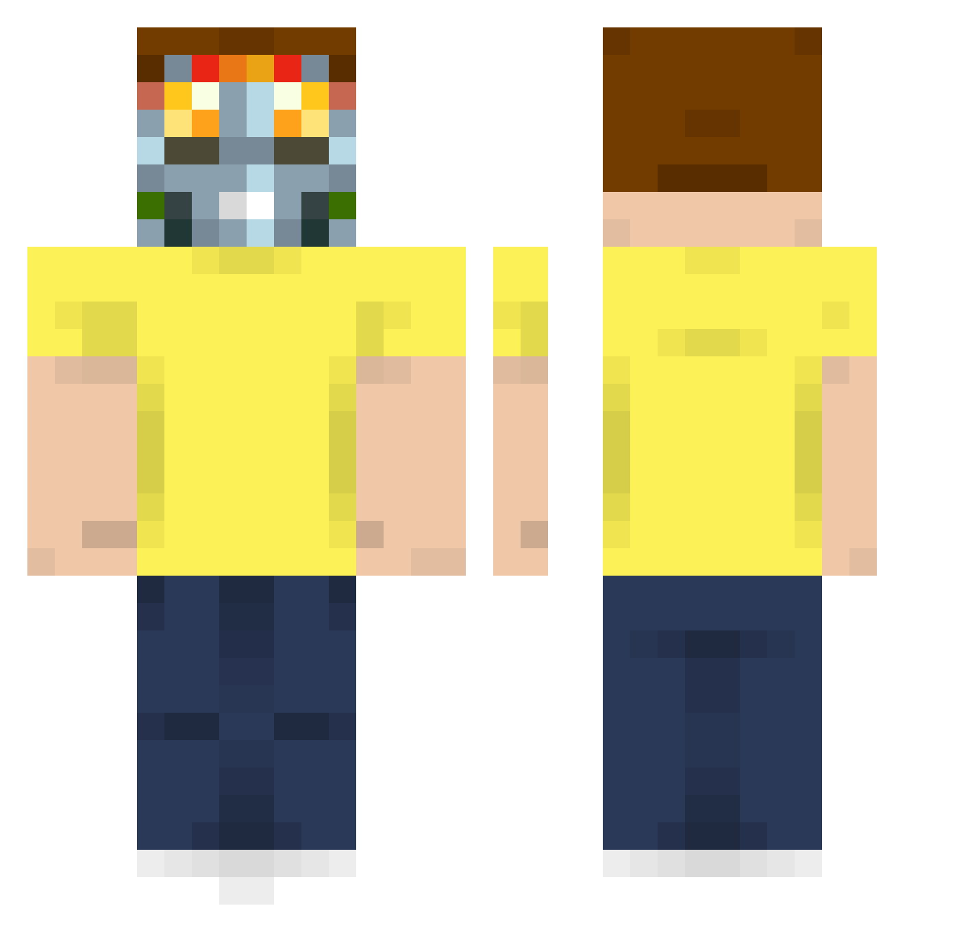 expiredcaprisun Minecraft skin, front and back view
