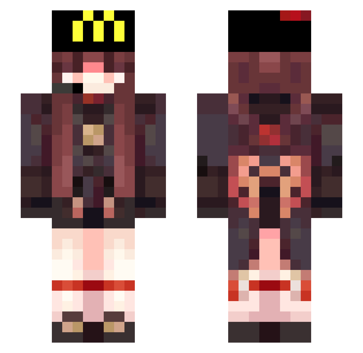 Ninjus_ Minecraft skin, front and back view