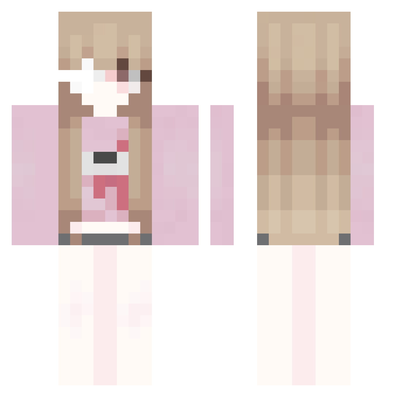 VanomPain Minecraft skin, front and back view