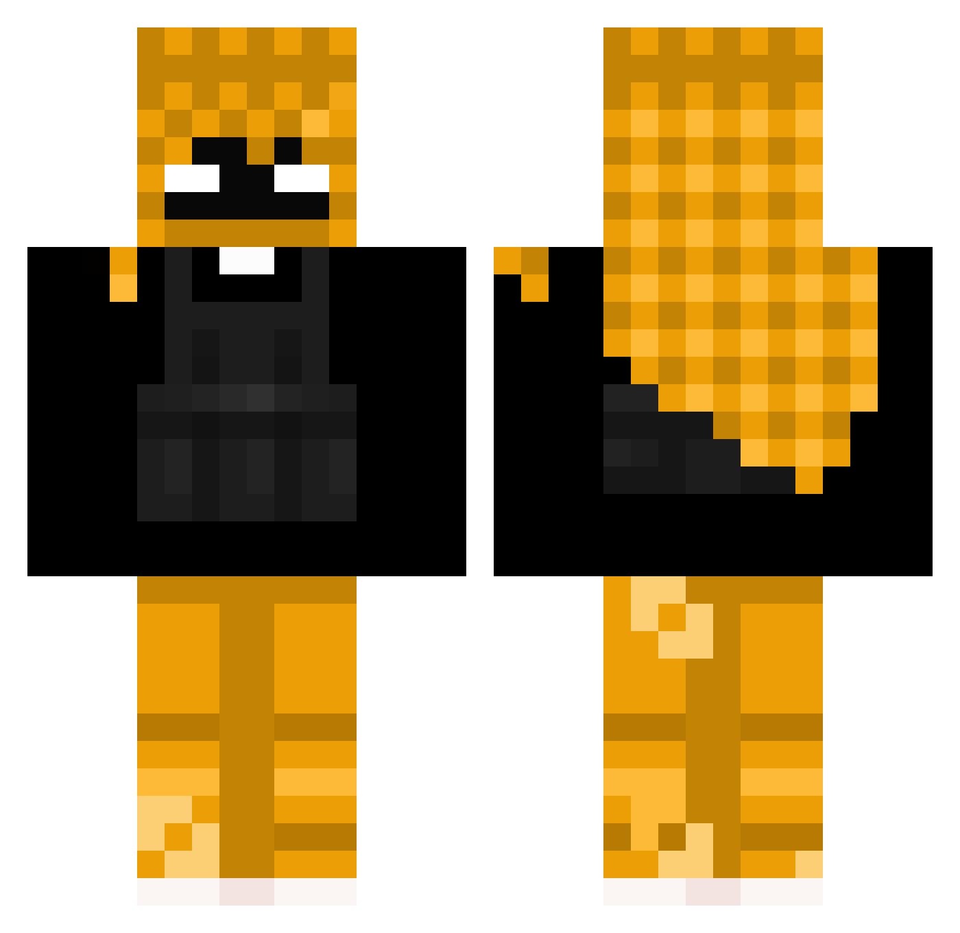 MaxMang0 Minecraft skin, front and back view