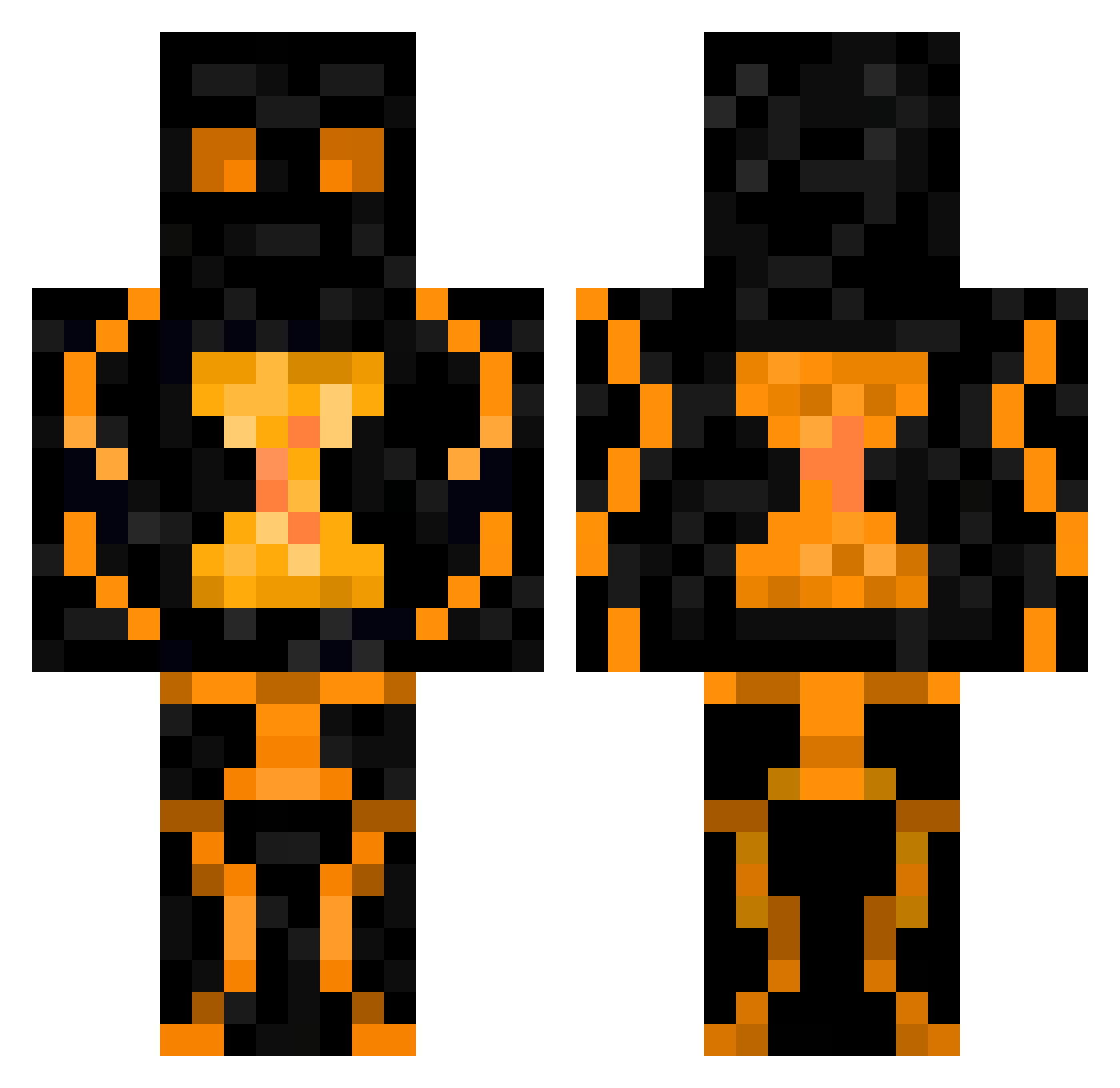 ChronosCraft Minecraft skin, front and back view