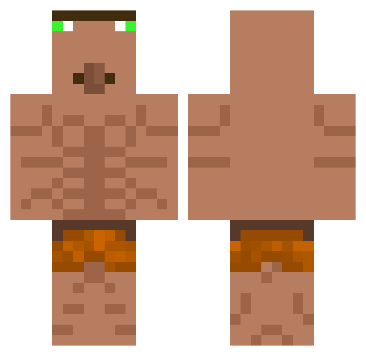GBRYL Minecraft skin, front and back view