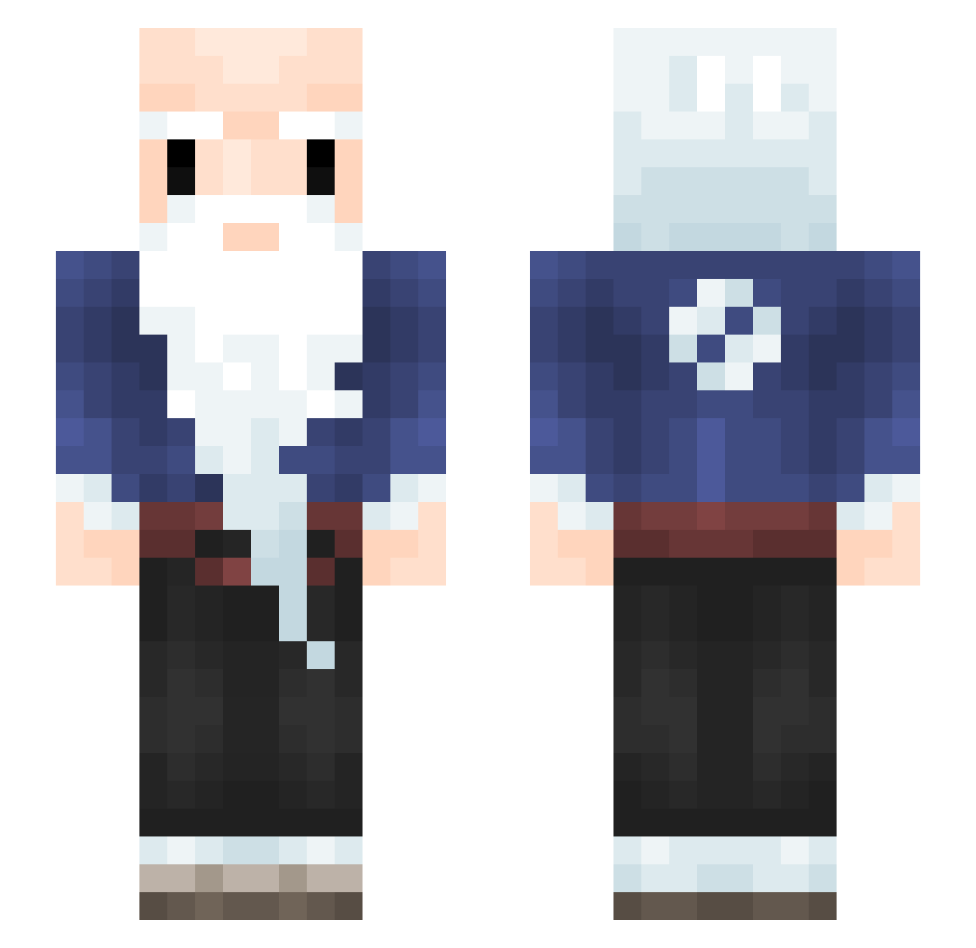 SknyBonez16 Minecraft skin, front and back view