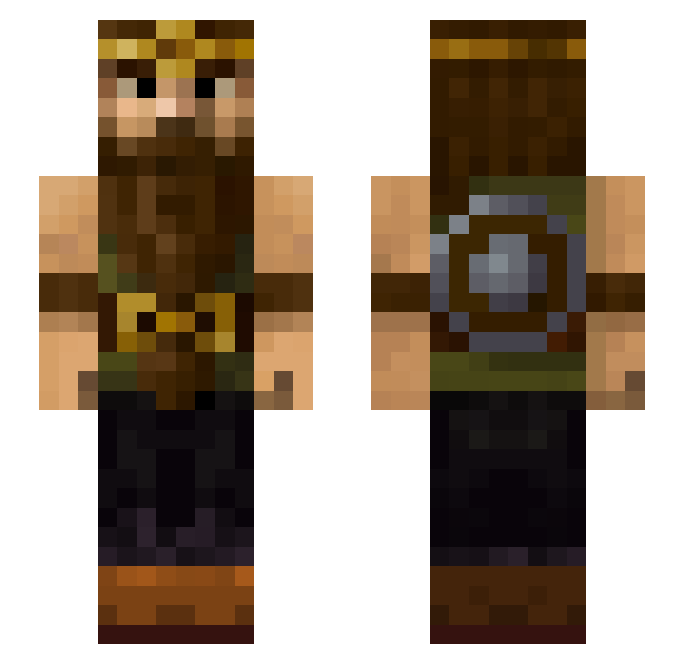 Slawia Minecraft skin, front and back view