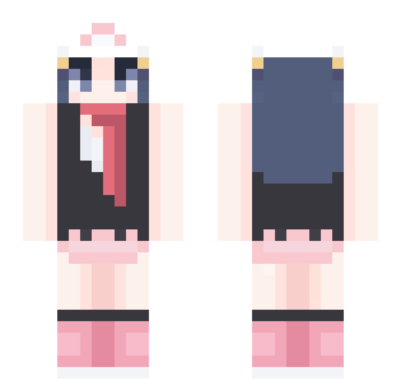 0kario Minecraft skin, front and back view