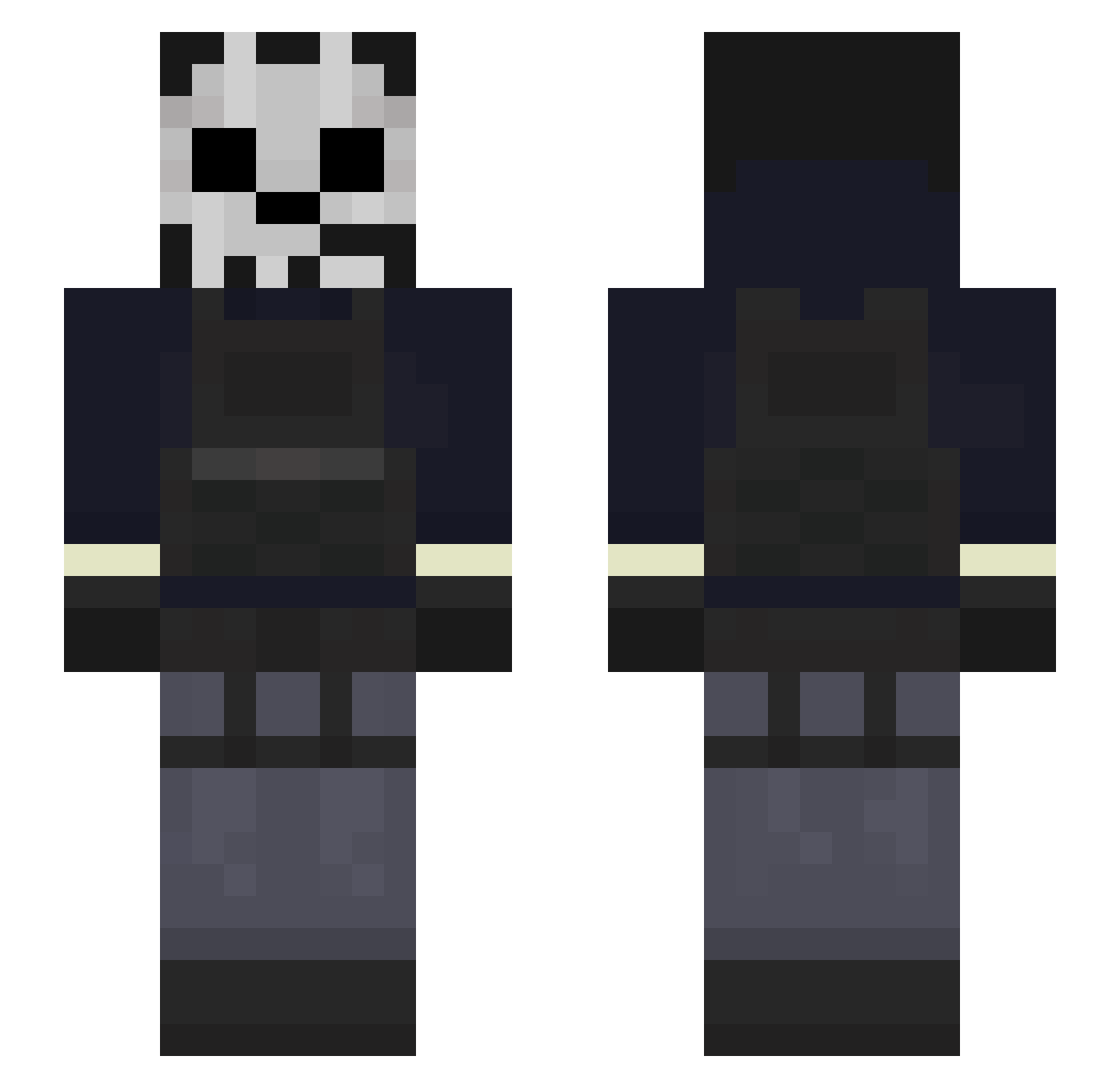 xOstendorph Minecraft skin, front and back view