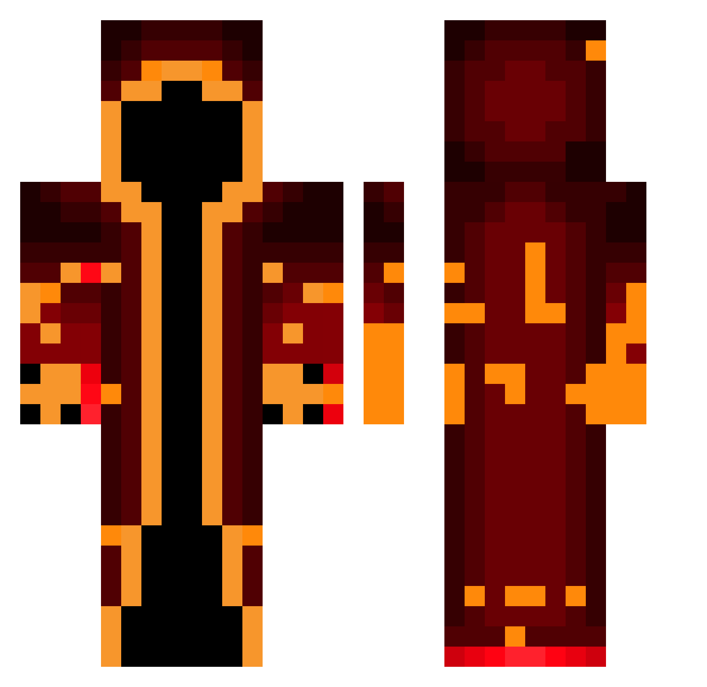 YeplmNothing Minecraft skin, front and back view