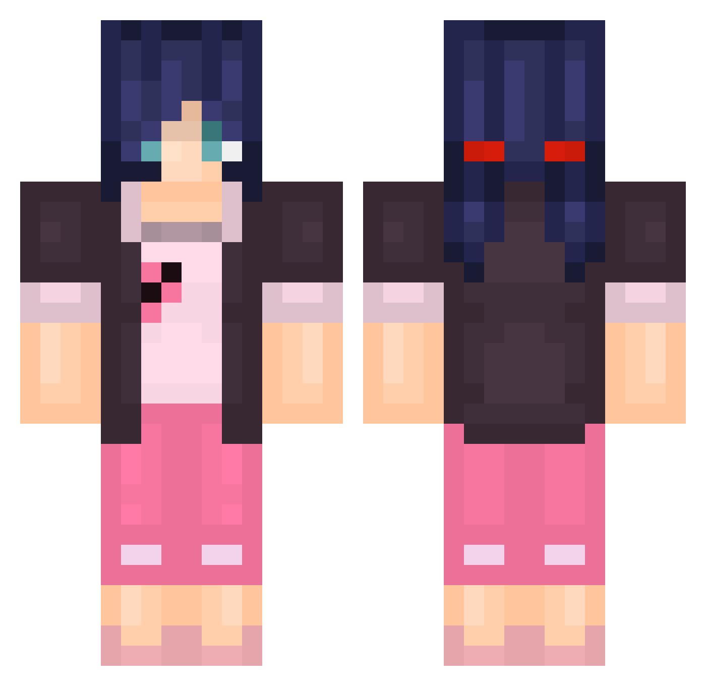 106462910 Minecraft skin, front and back view