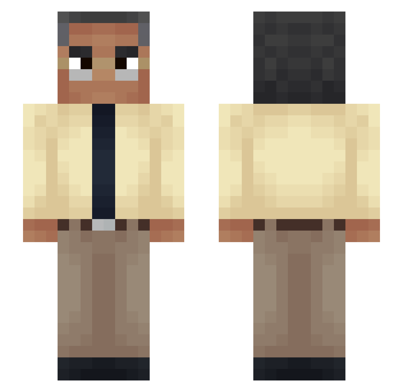 urzytkownik2137 Minecraft skin, front and back view