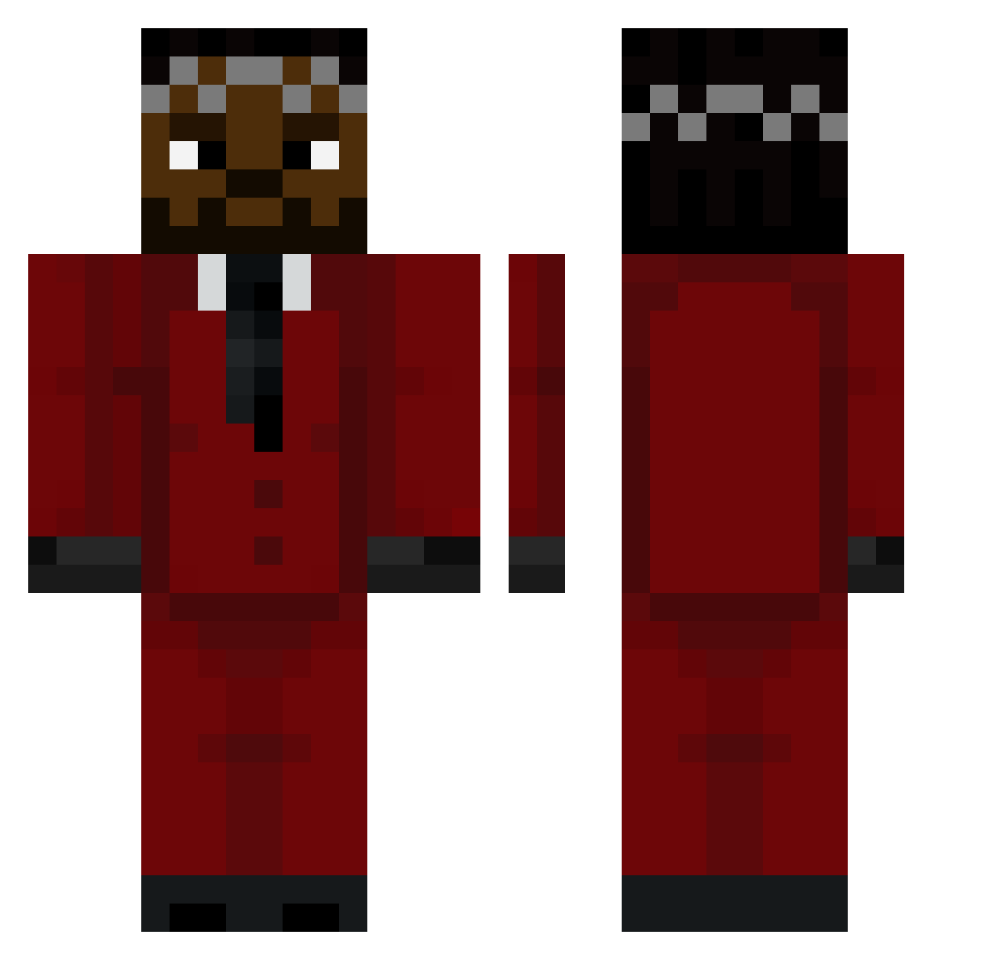 Abdulkadirkose Minecraft skin, front and back view