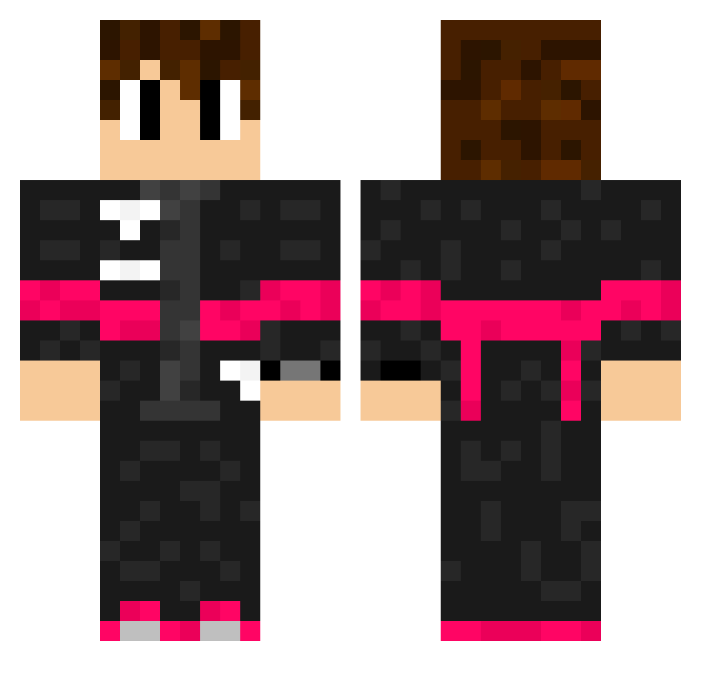 Telestro Minecraft skin, front and back view